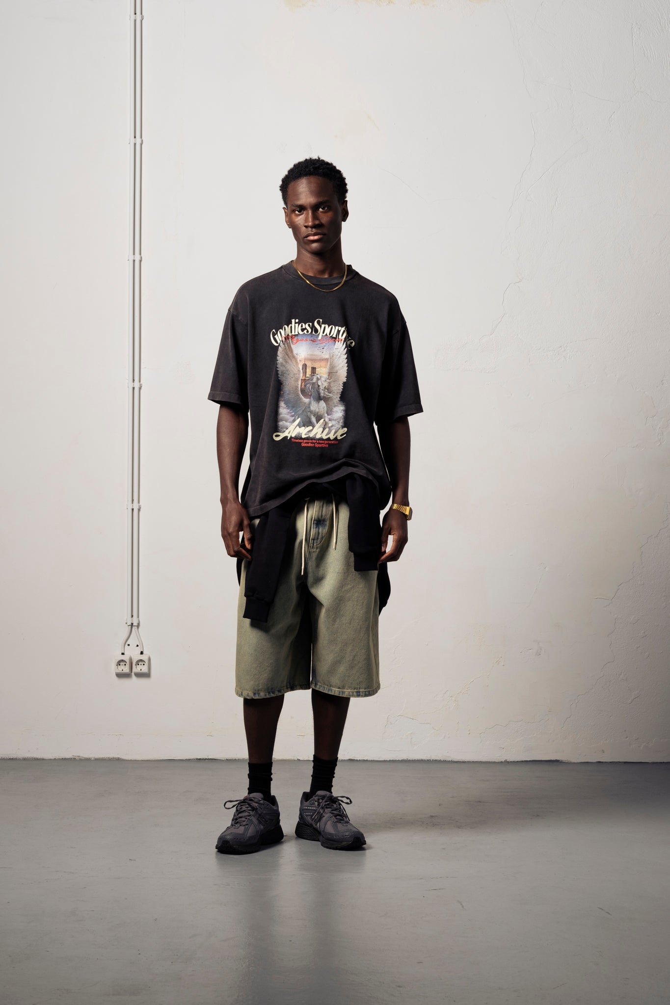 Goodies Sportive Archive Pegasus Premium T-shirt - Black - Kubanna