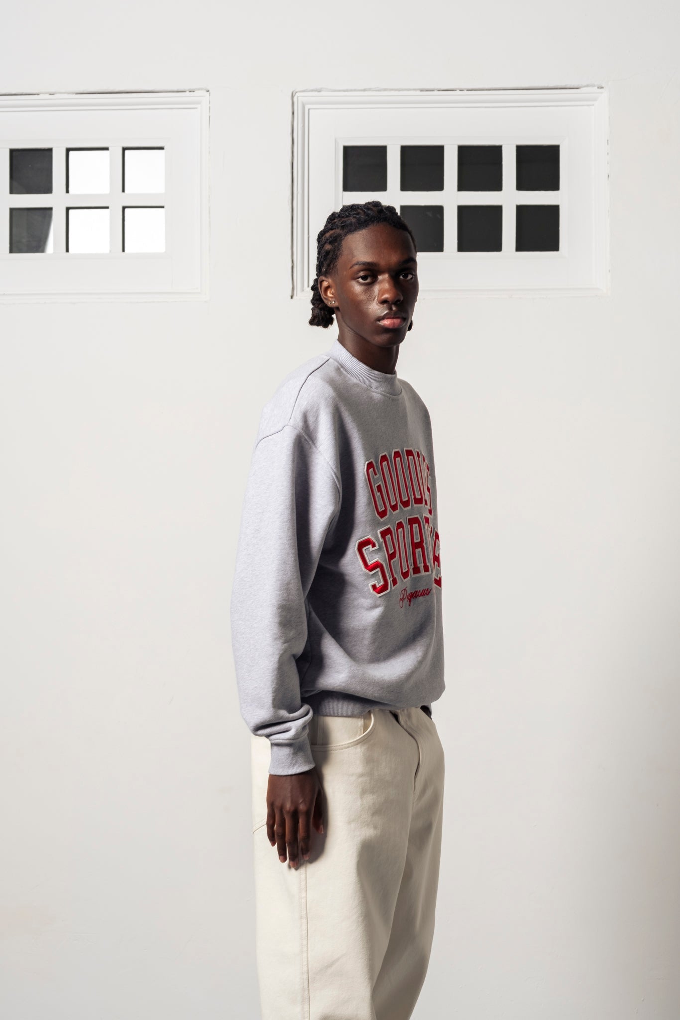 Goodies Sportive Baseball Crewneck - Grey - Kubanna