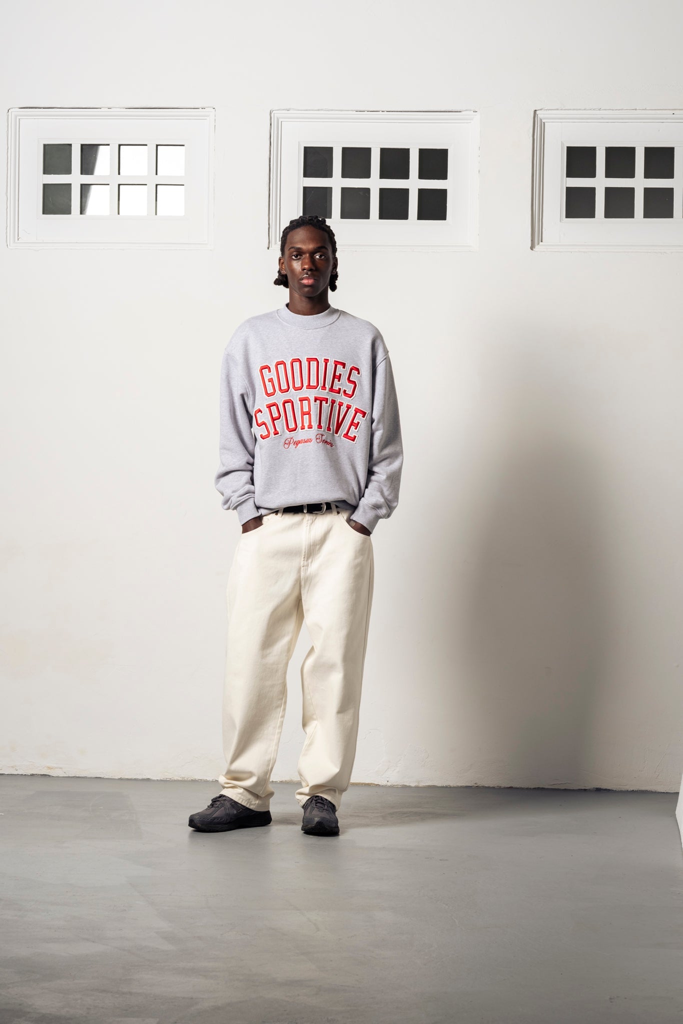 Goodies Sportive Baseball Crewneck - Grey - Kubanna