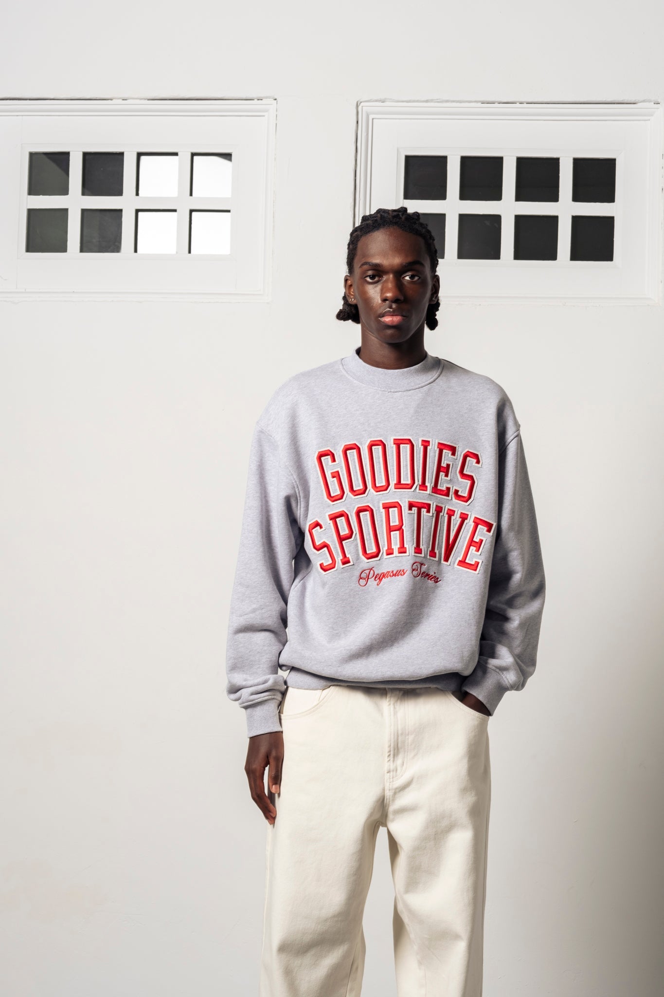 Goodies Sportive Baseball Crewneck - Grey - Kubanna