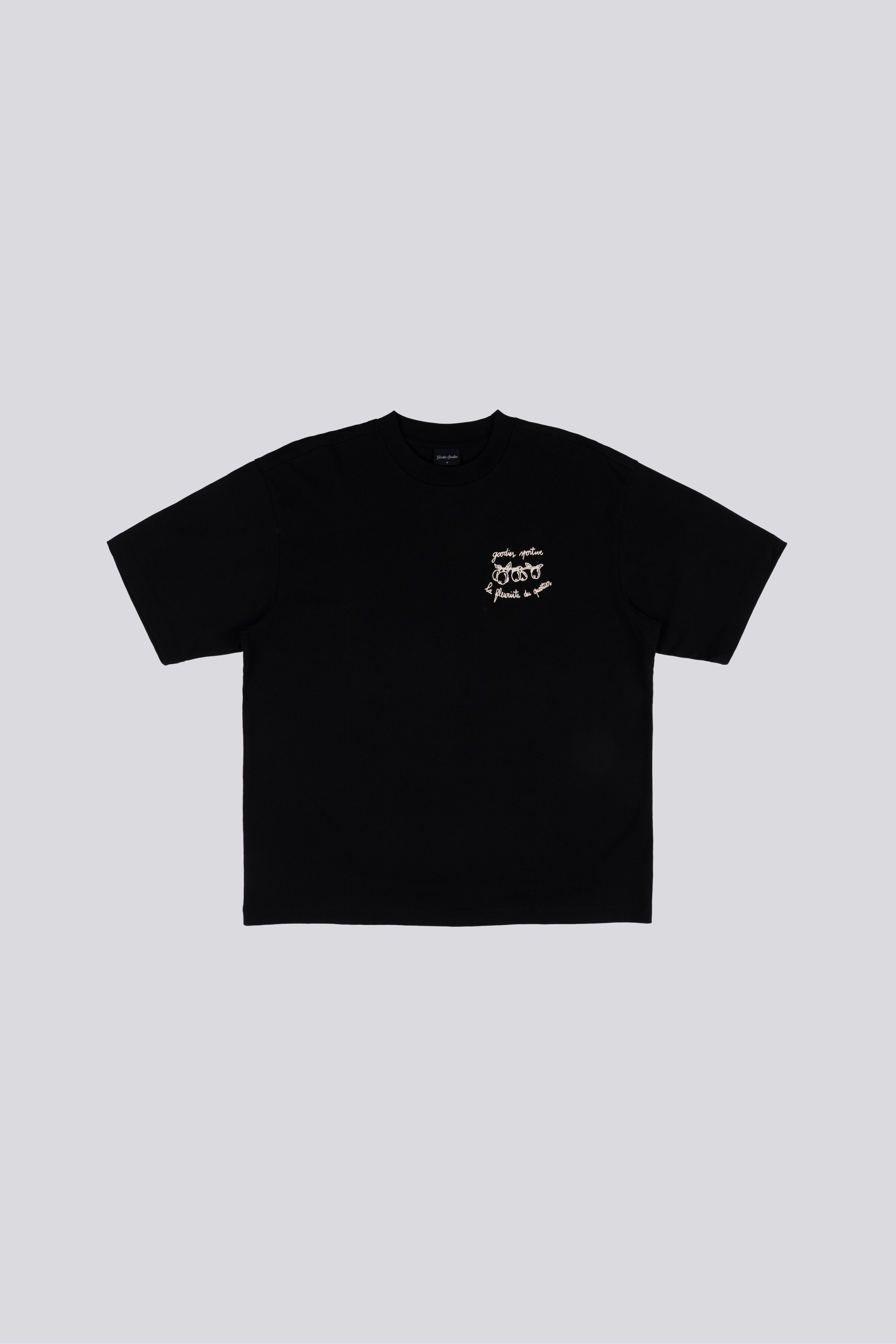 Goodies Sportive | Le Fleuriste T-shirt - Black - Kubanna