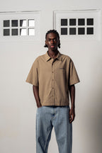 Goodies Sportive Moss Boxy Shirt - Brown/Caramel - Kubanna