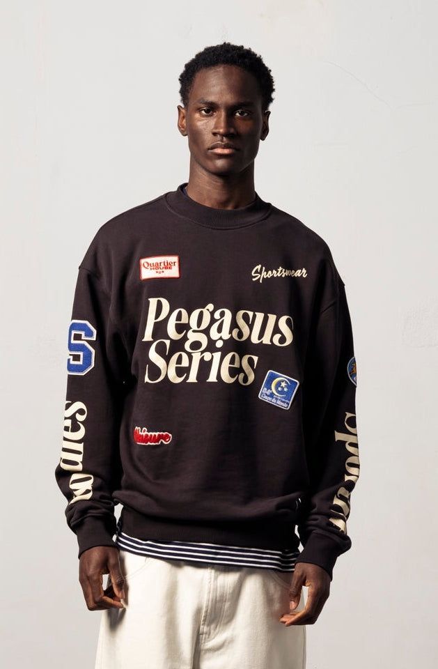 Goodies Sportive Multipatches Premium Crewneck - Black - Kubanna