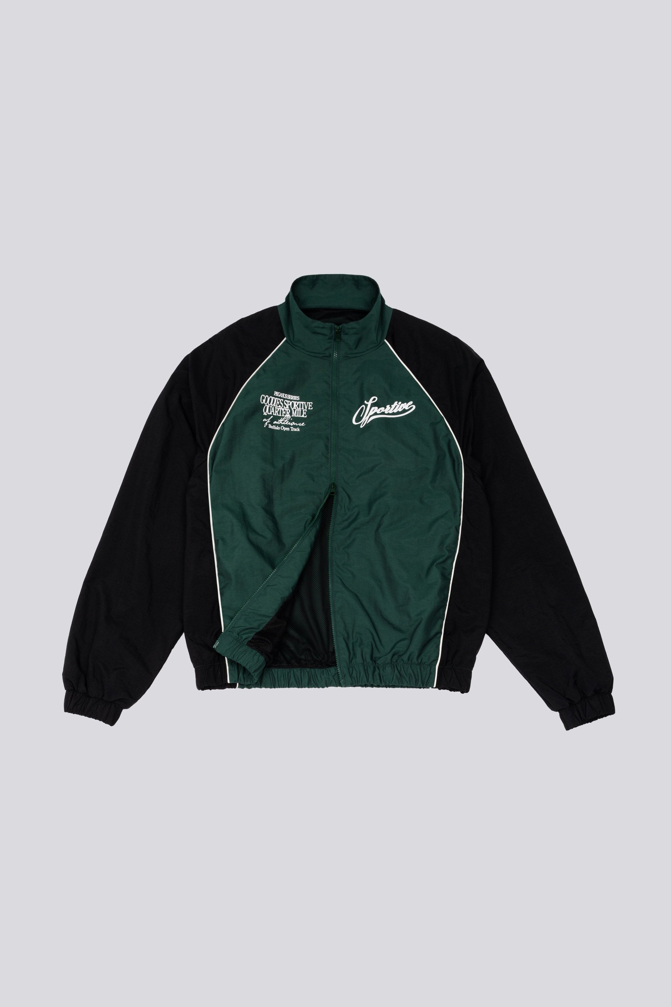 Goodies Sportive Open Track Suit Jacket - Green - Kubanna