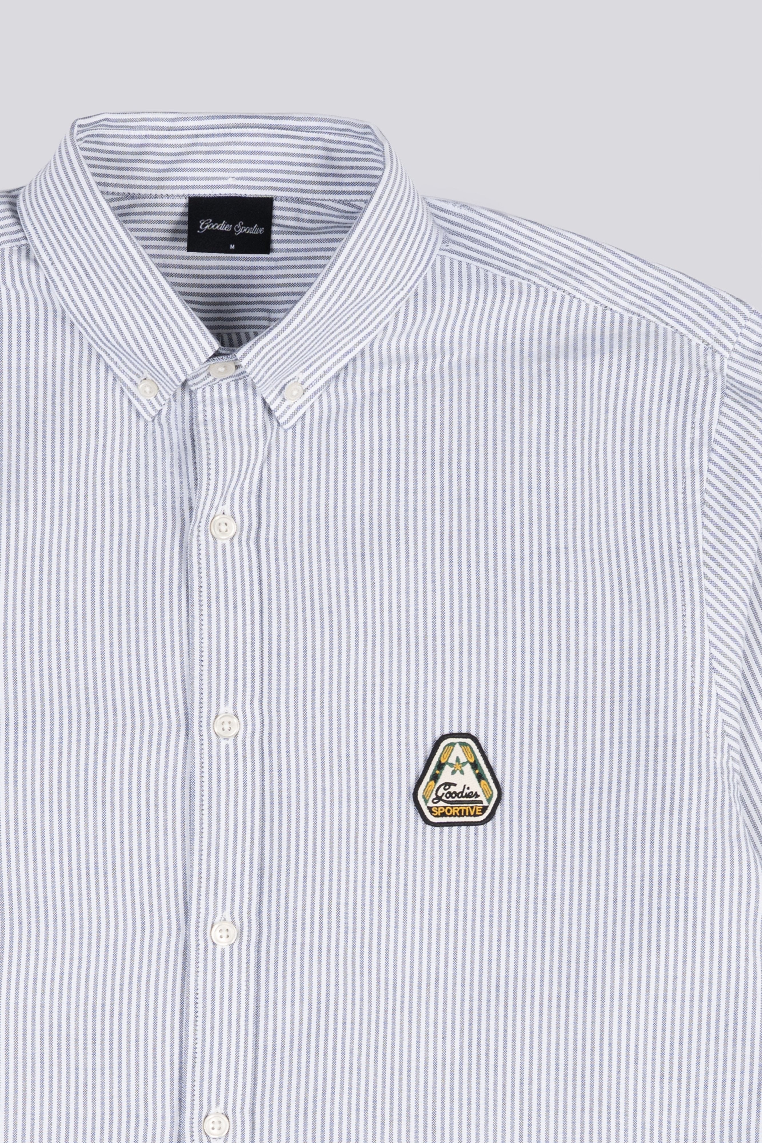 Goodies Sportive | Oxford Strips Shirt - White/Grey - Kubanna