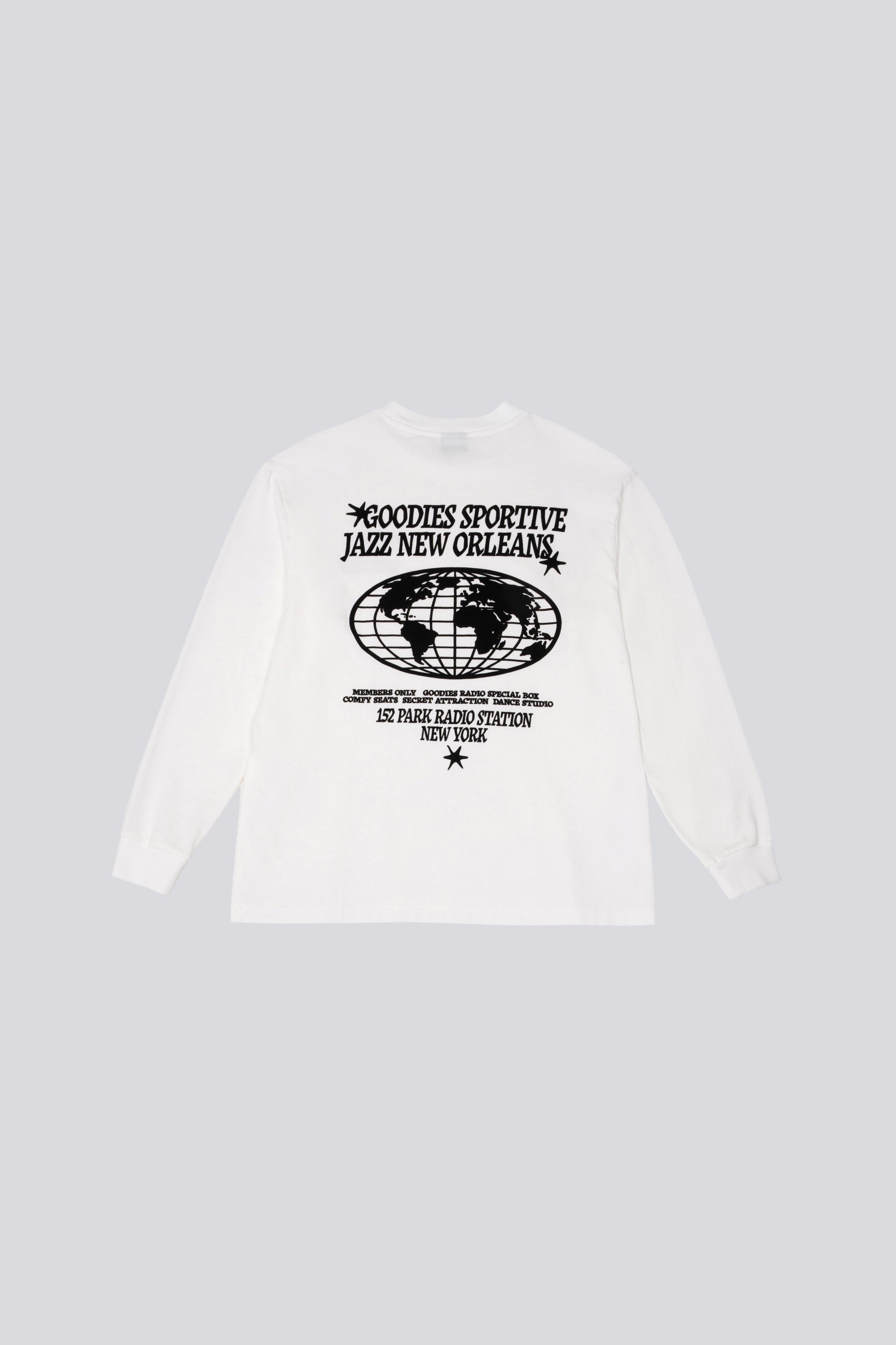 Goodies Sportive Radio Station L/S Shirt - White - Kubanna
