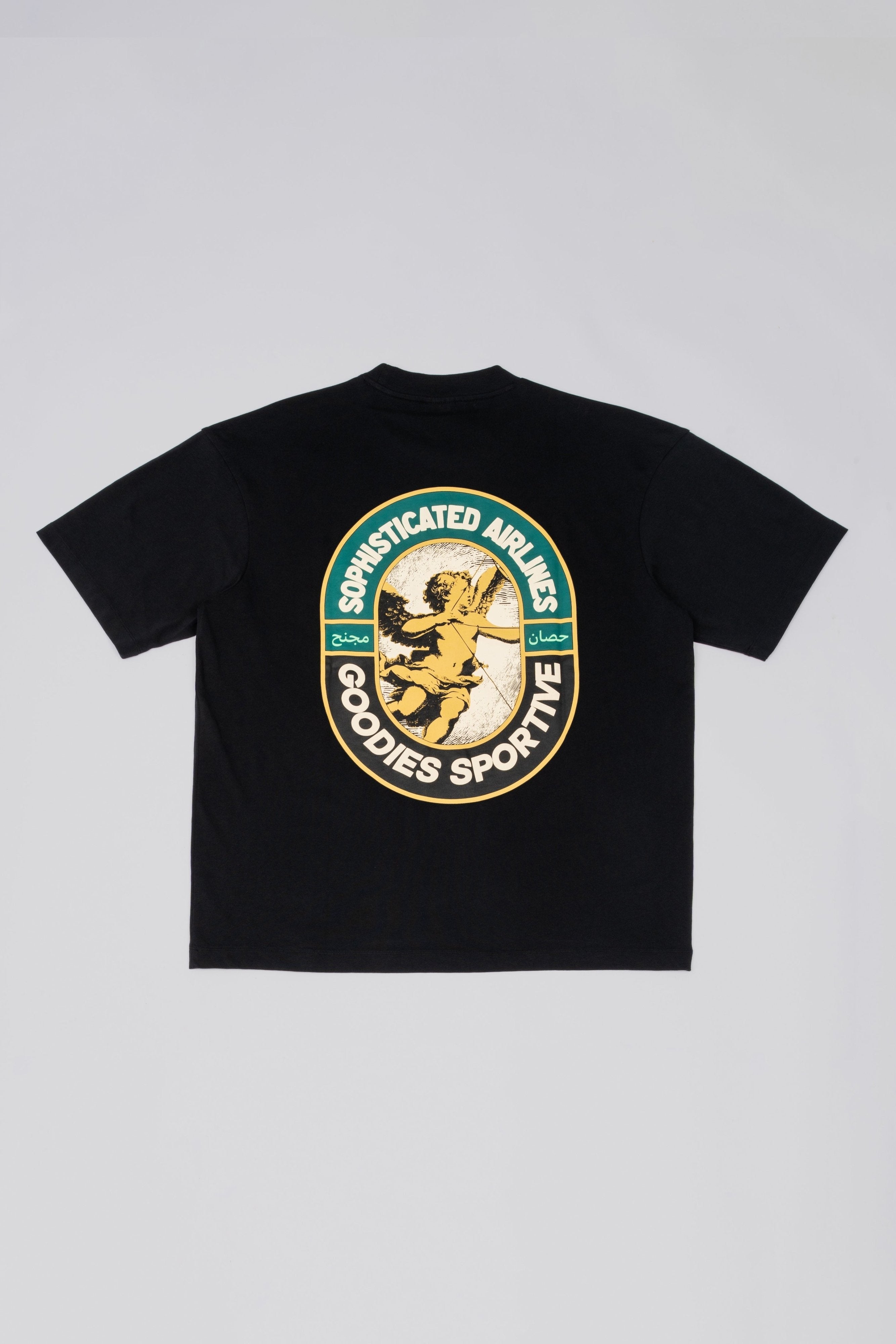 Goodies Sportive Sophisticated Airlines T-shirt - Black - Kubanna