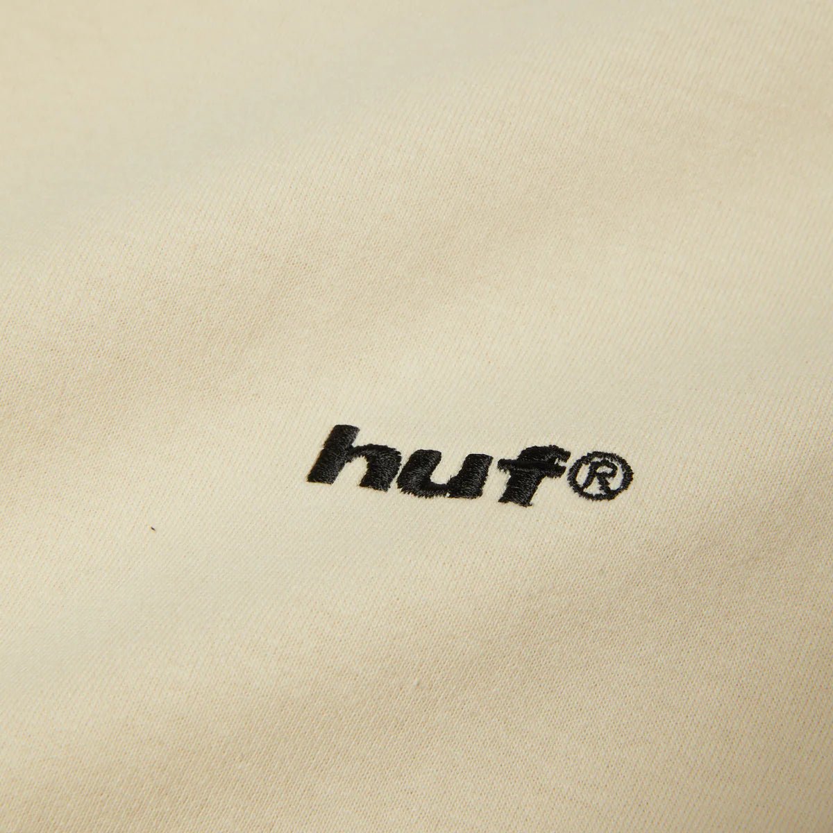 HUF | 89 Embroidered T-shirt – Cream/Black - Kubanna
