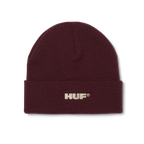 HUF All Caps Cuff Beanie - Burgundy - Kubanna