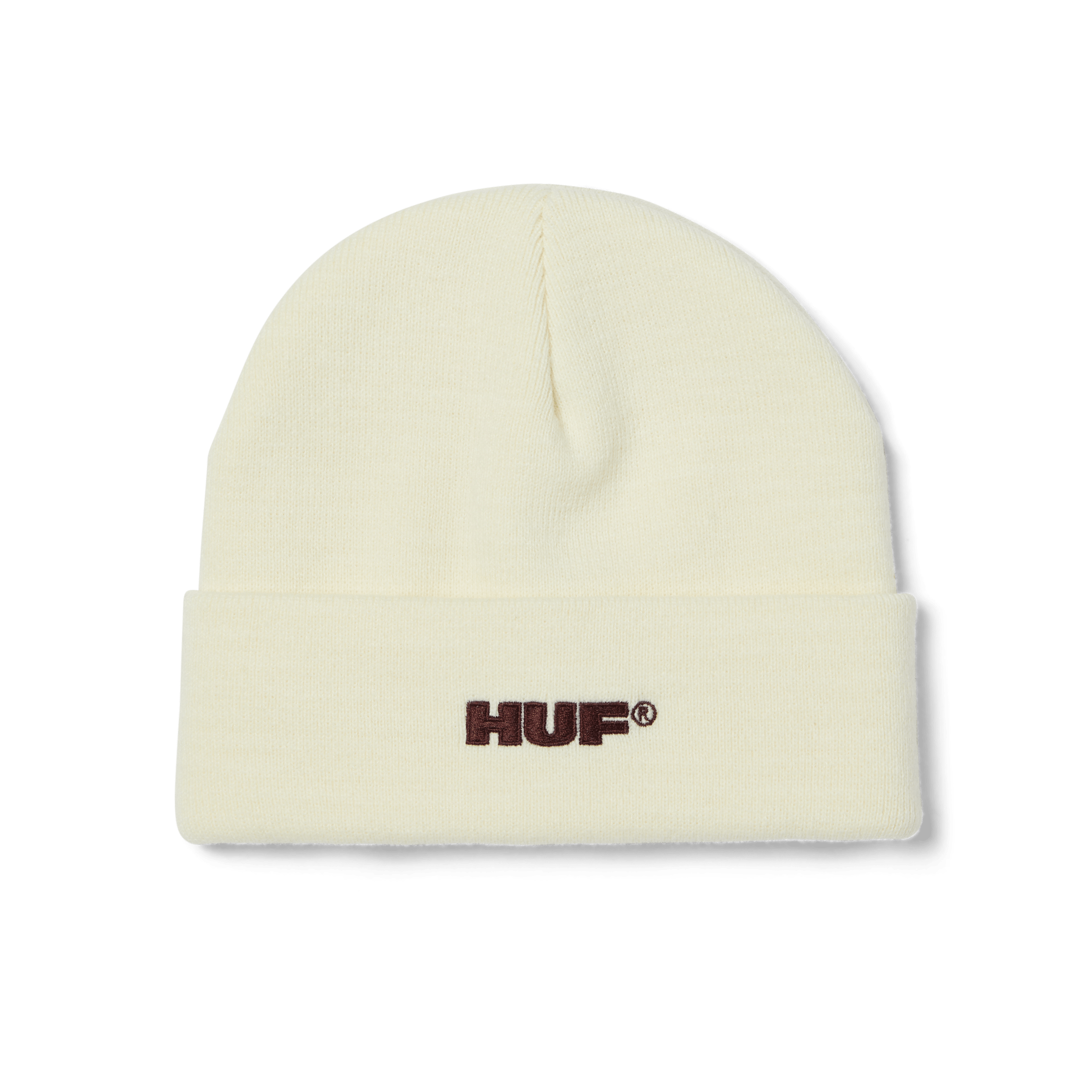 HUF All Caps Cuff Beanie - Cream - Kubanna