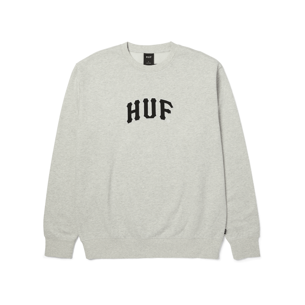 HUF Arch Applique Crewneck - Ash Grey - Kubanna
