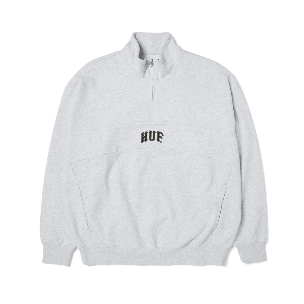 HUF Arch Enzyme 1/4 Zip Fleece - Heather Grey - Kubanna