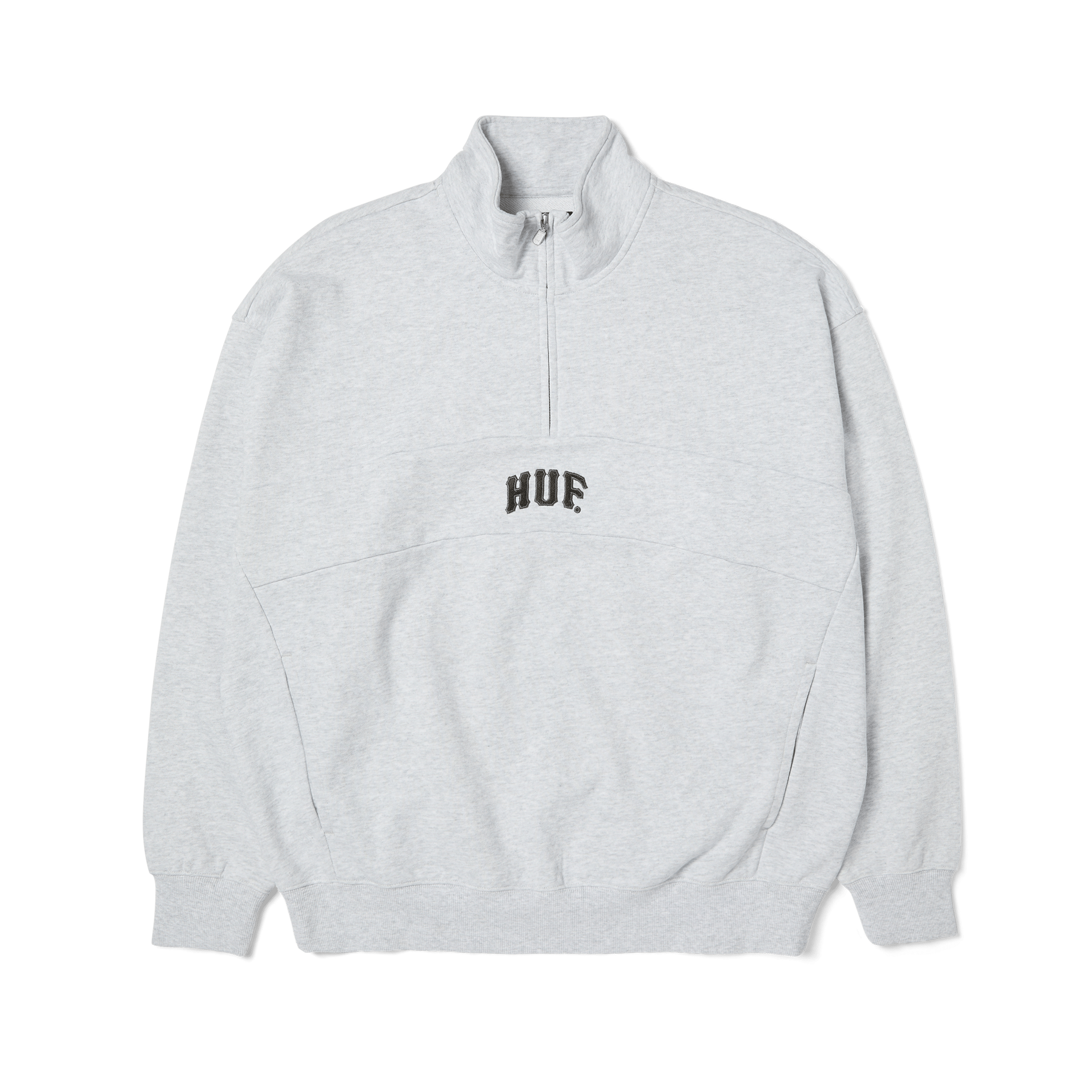 HUF Arch Enzyme 1/4 Zip Fleece - Heather Grey - Kubanna