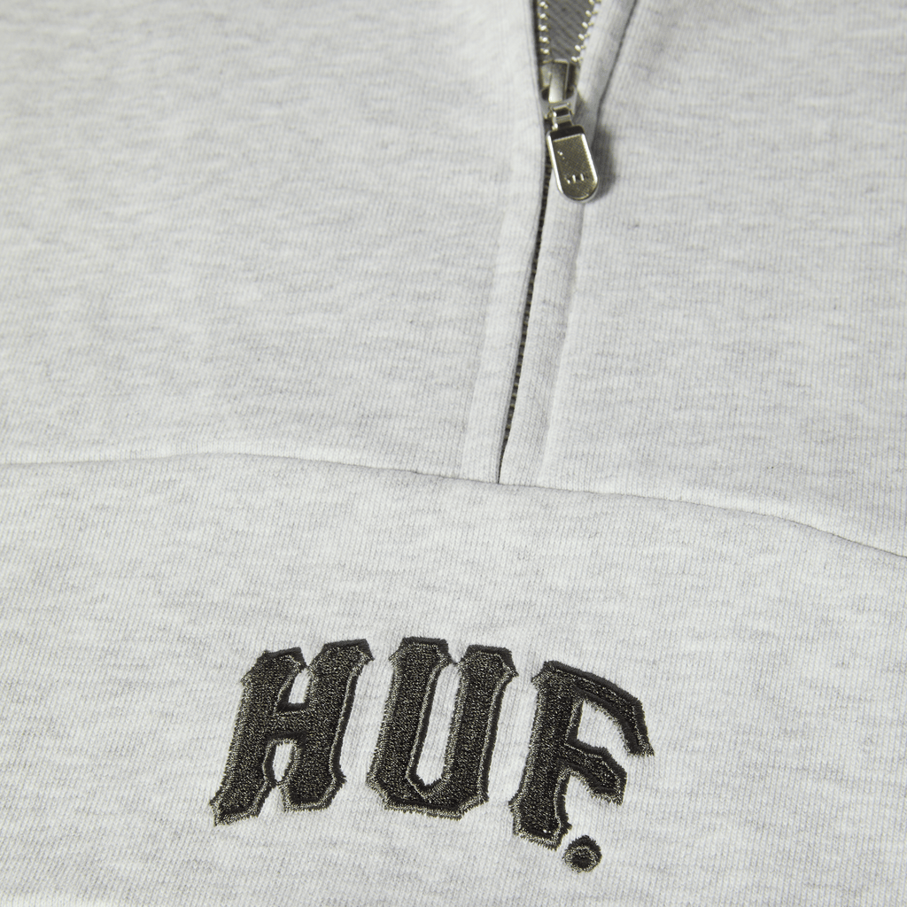 HUF Arch Enzyme 1/4 Zip Fleece - Heather Grey - Kubanna
