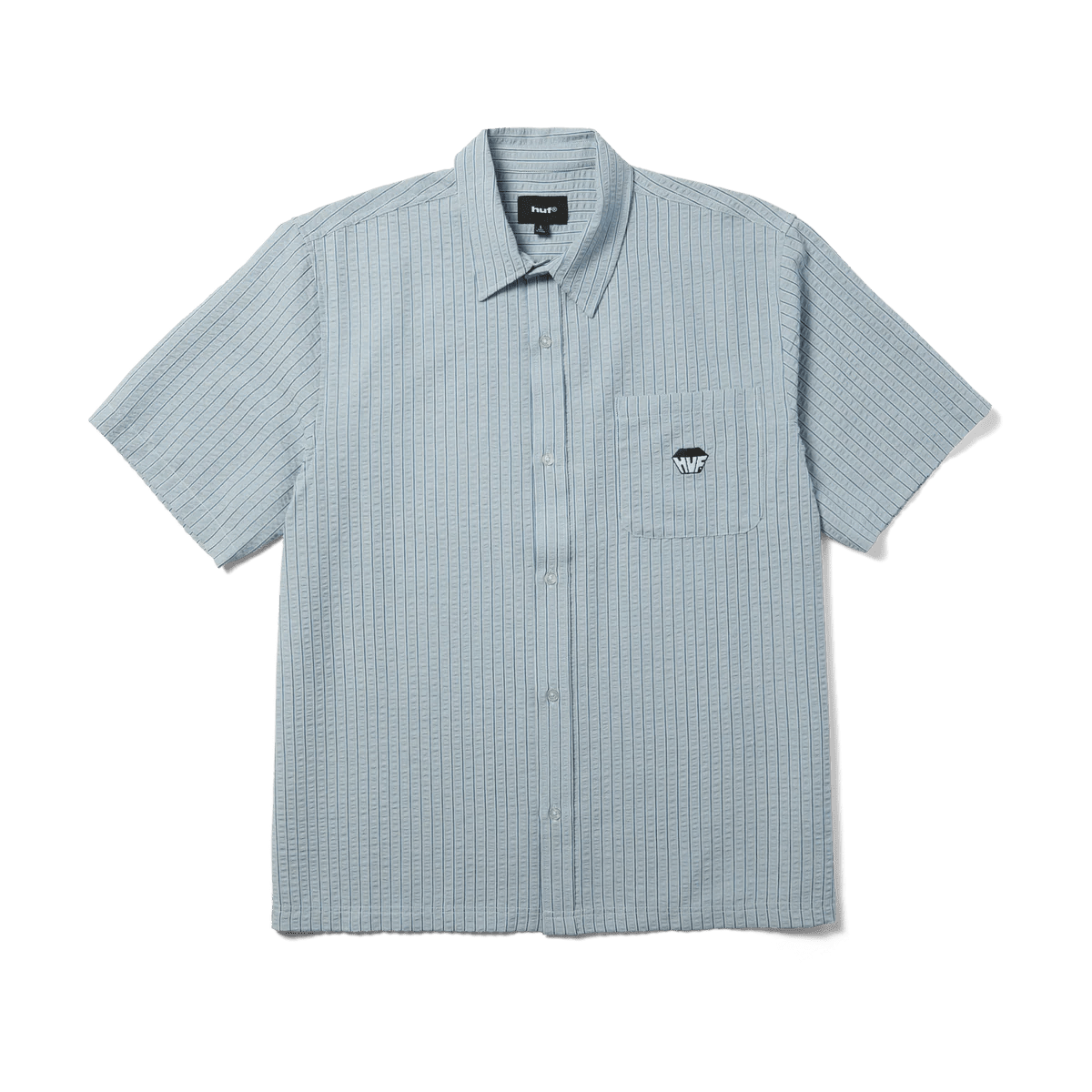 HUF Big Block Striped Shirt - Light Blue - Kubanna