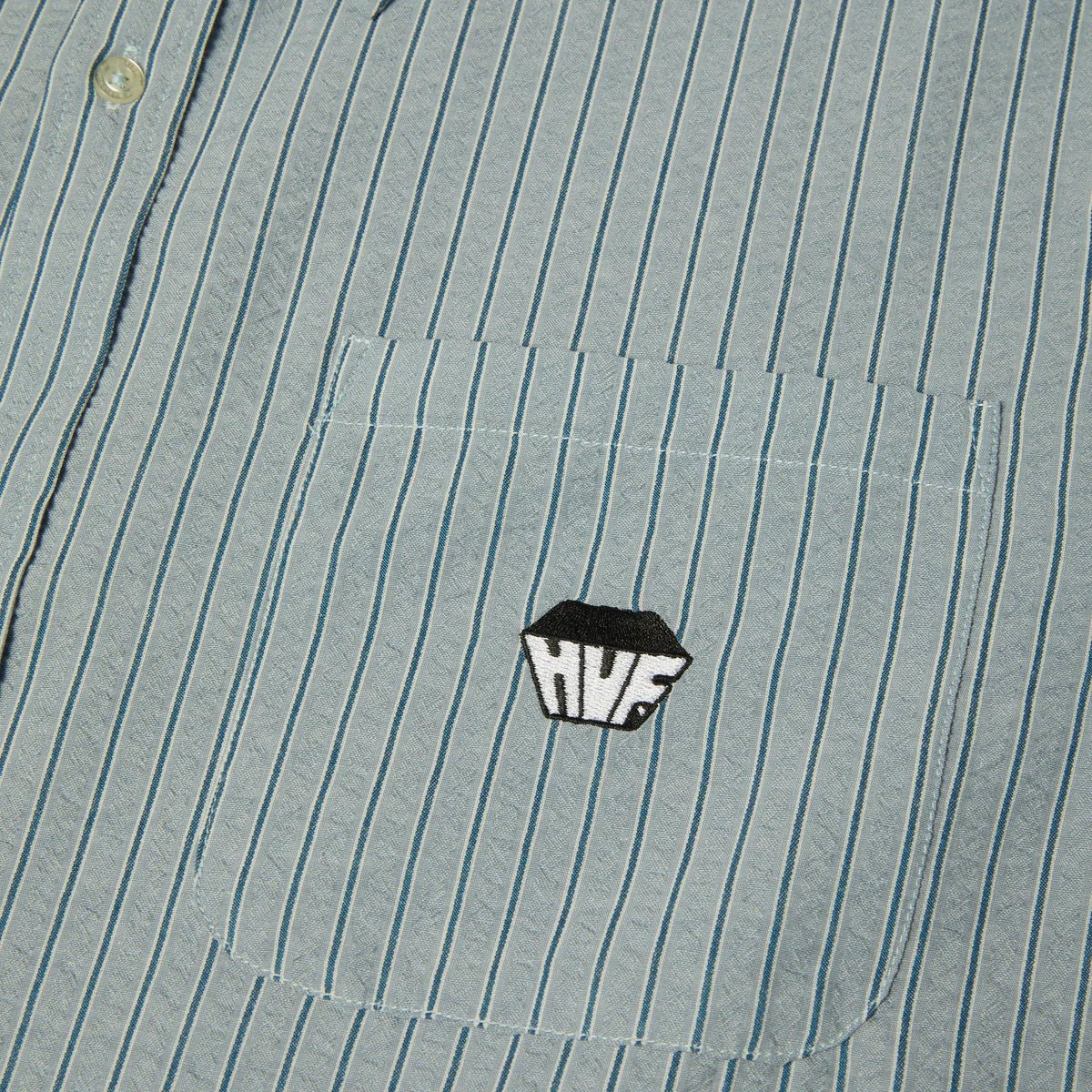 HUF Big Block Striped Shirt - Light Blue - Kubanna
