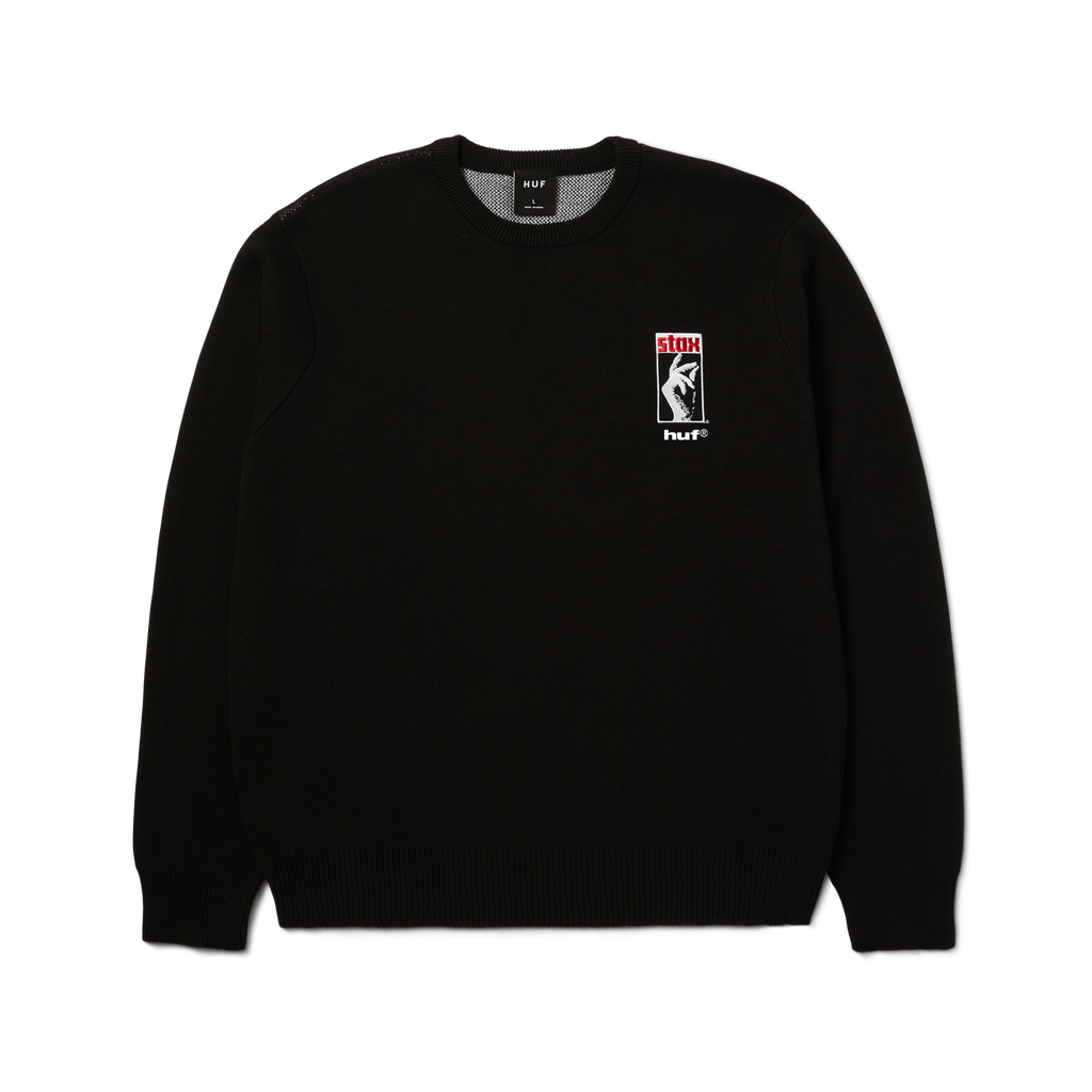 HUF Black Moses Knit Sweater - Black - Kubanna