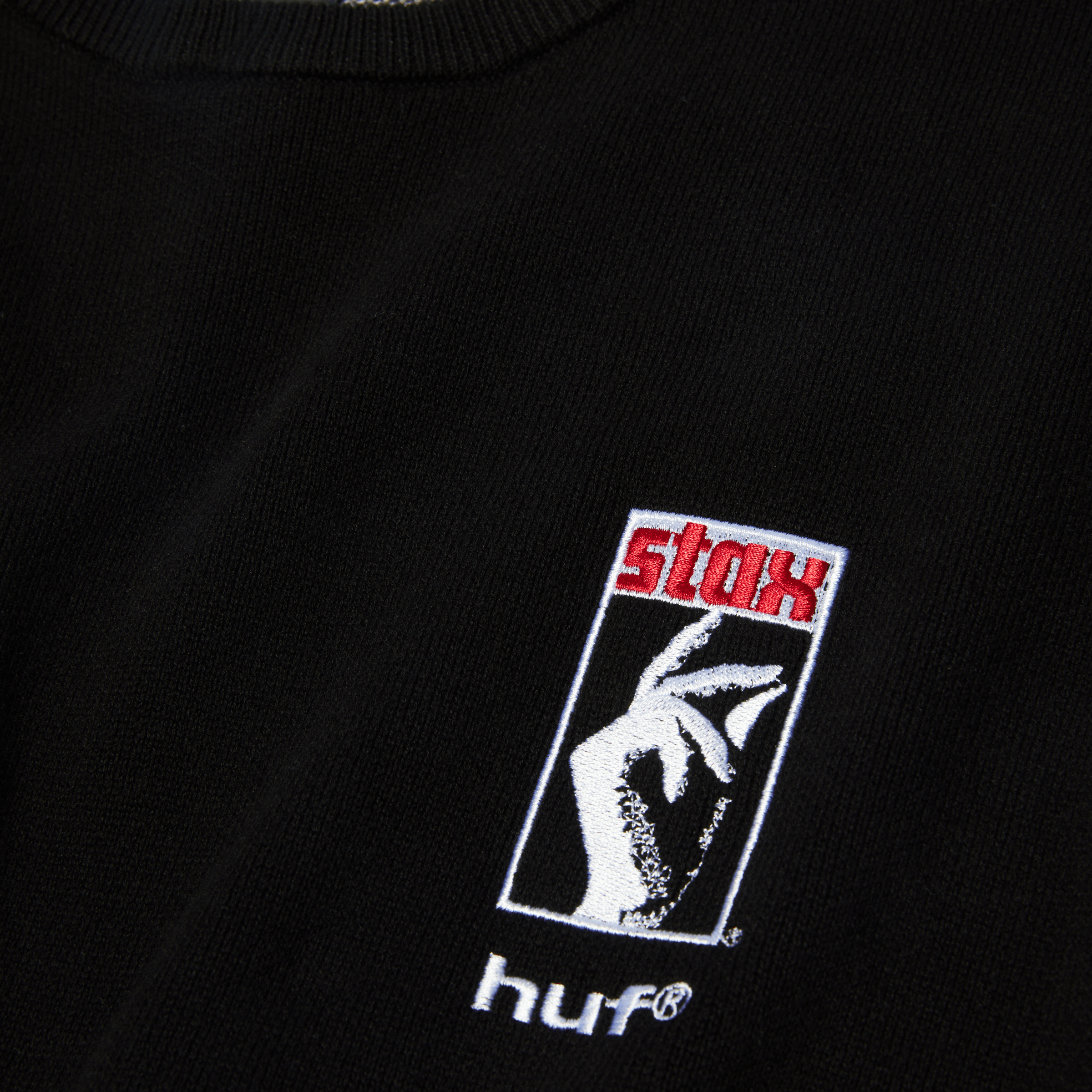 HUF Black Moses Knit Sweater - Black - Kubanna