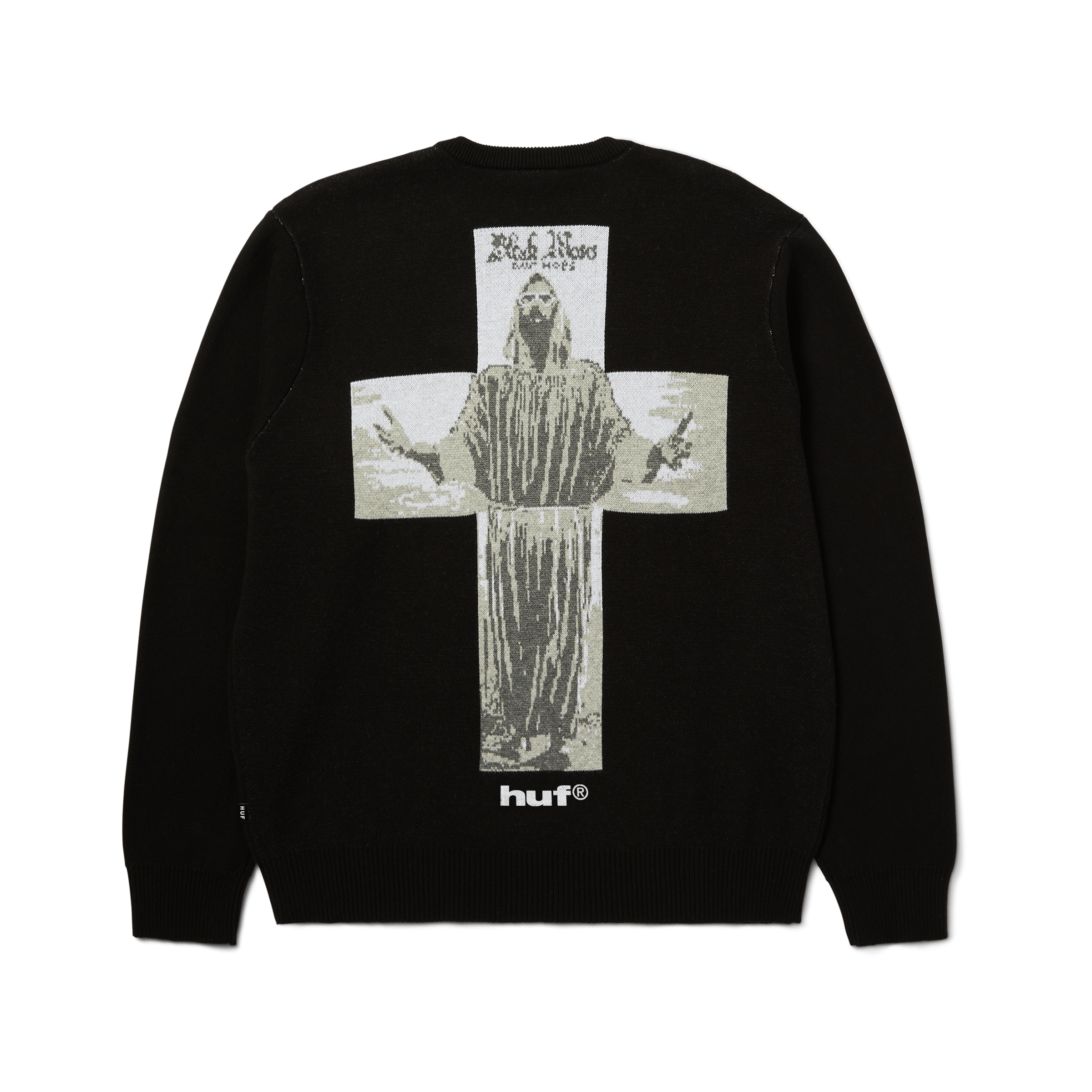 HUF Black Moses Knit Sweater - Black - Kubanna