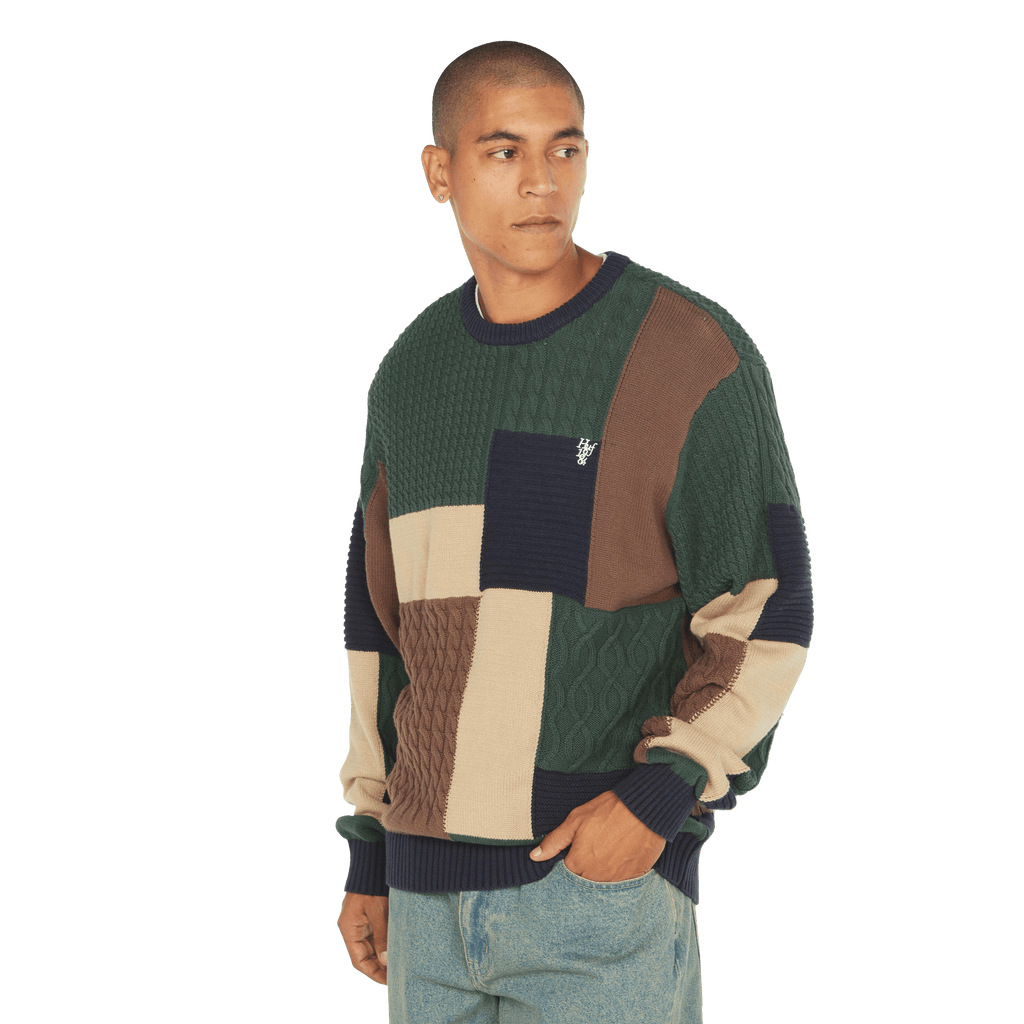 HUF Columbia Cable Knit Sweater - Multi - Kubanna