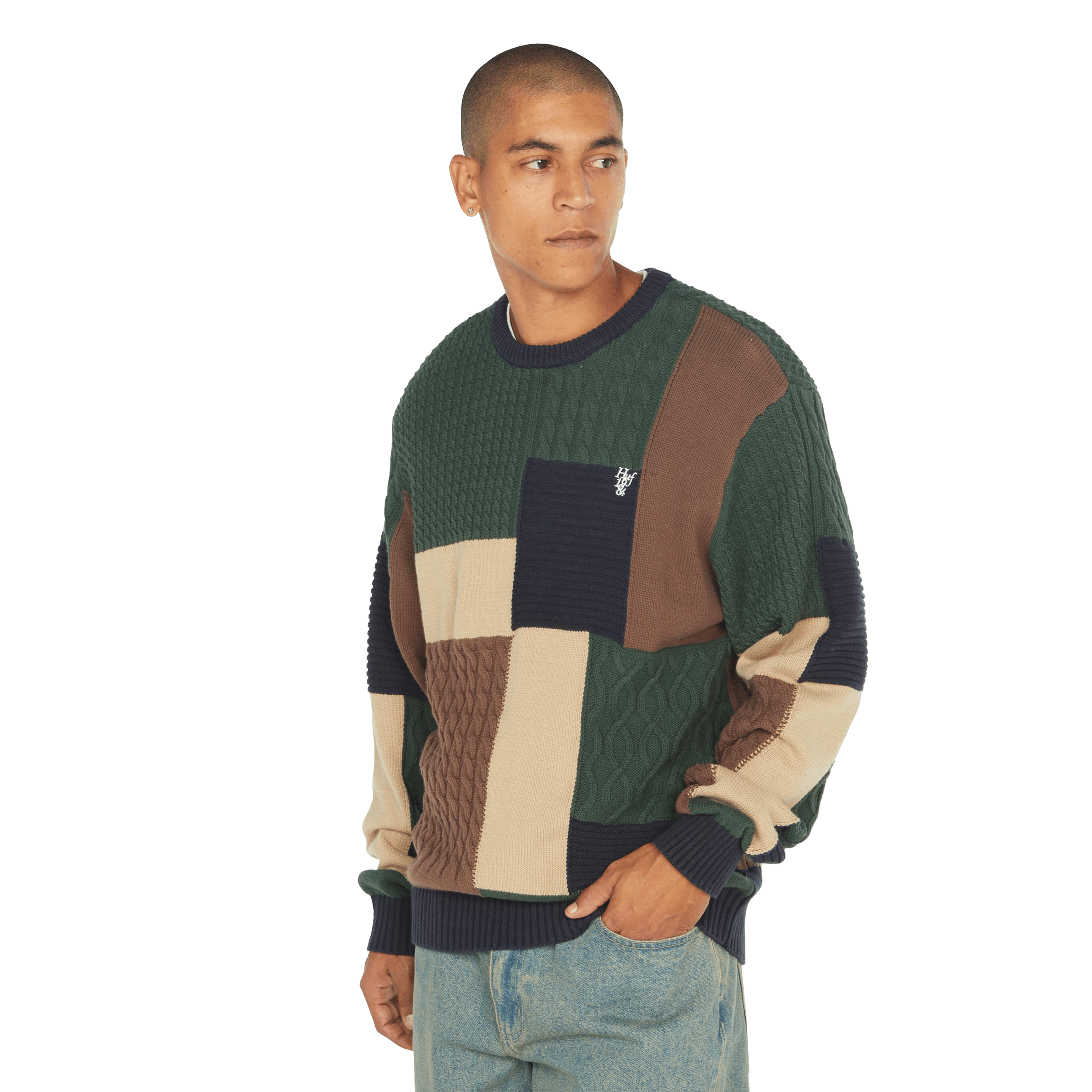HUF Columbia Cable Knit Sweater - Multi - Kubanna