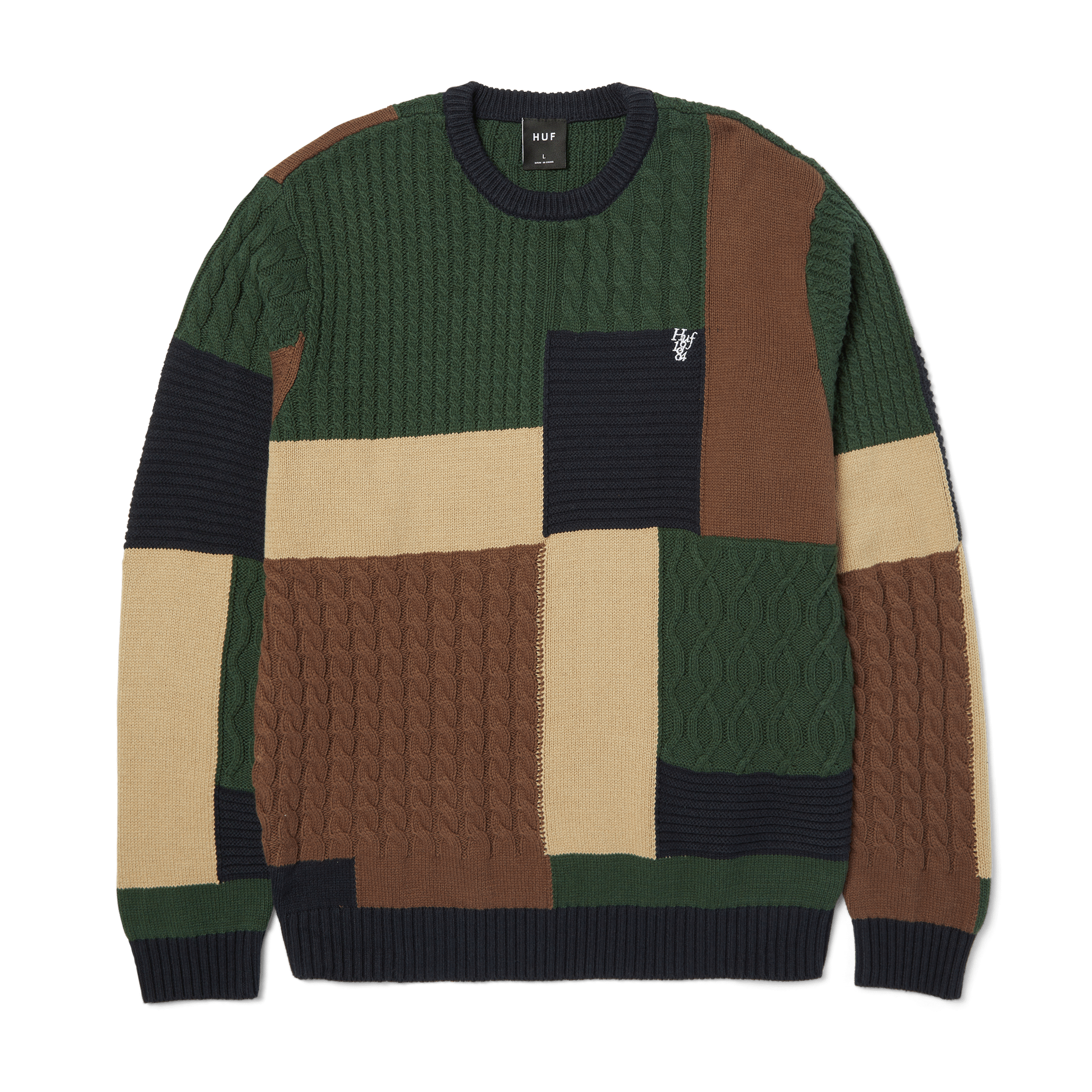 HUF Columbia Cable Knit Sweater - Multi - Kubanna