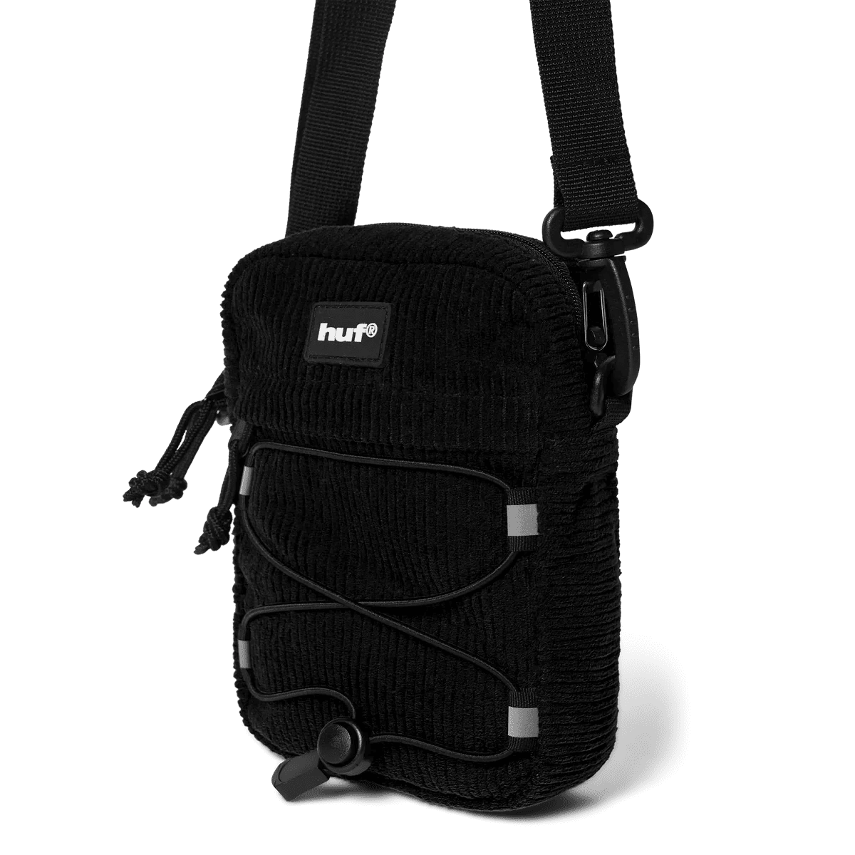 HUF | Corduroy Bowery Side Bag – Black - Kubanna