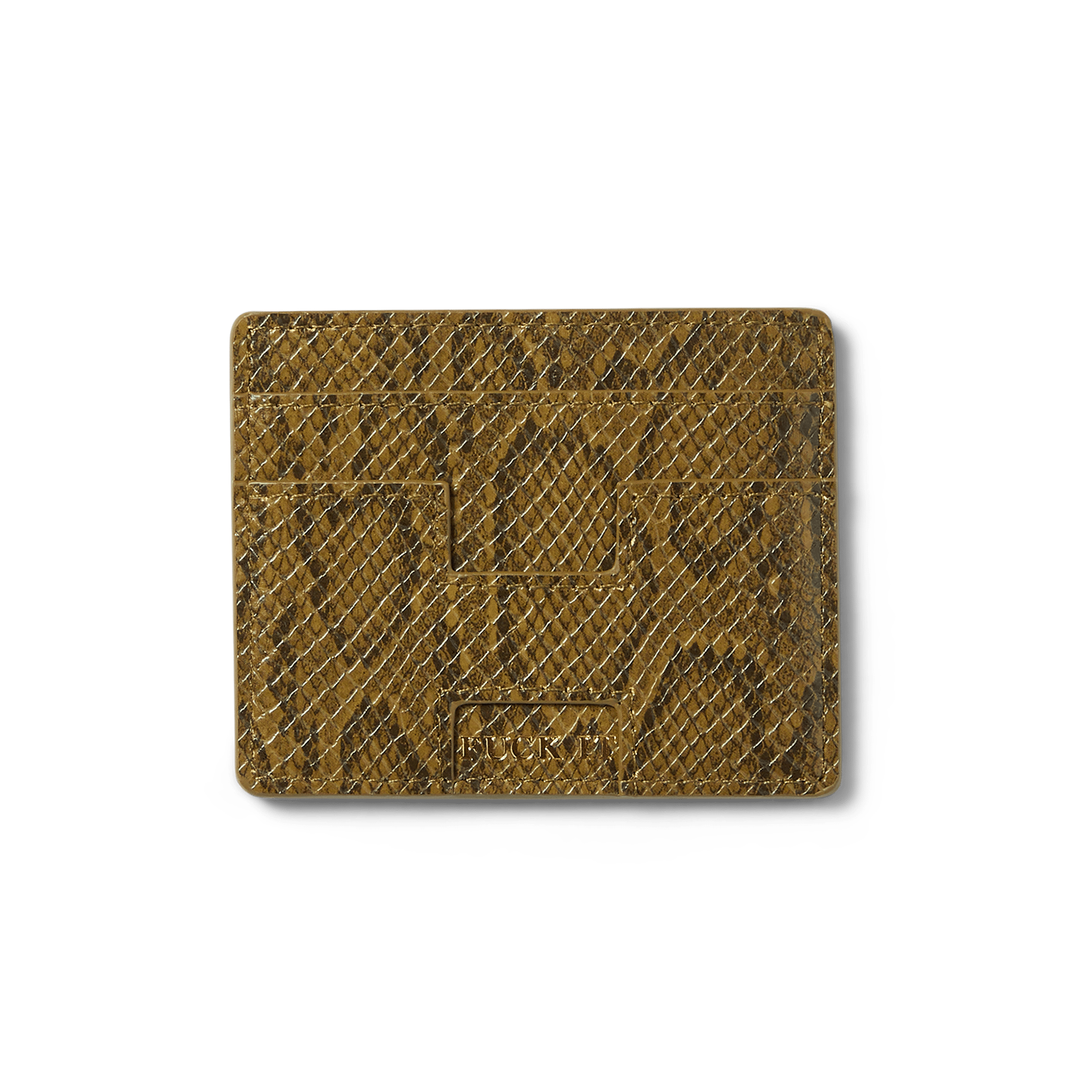 HUF Fuck It Snakeskin Cardholder - Green - Kubanna
