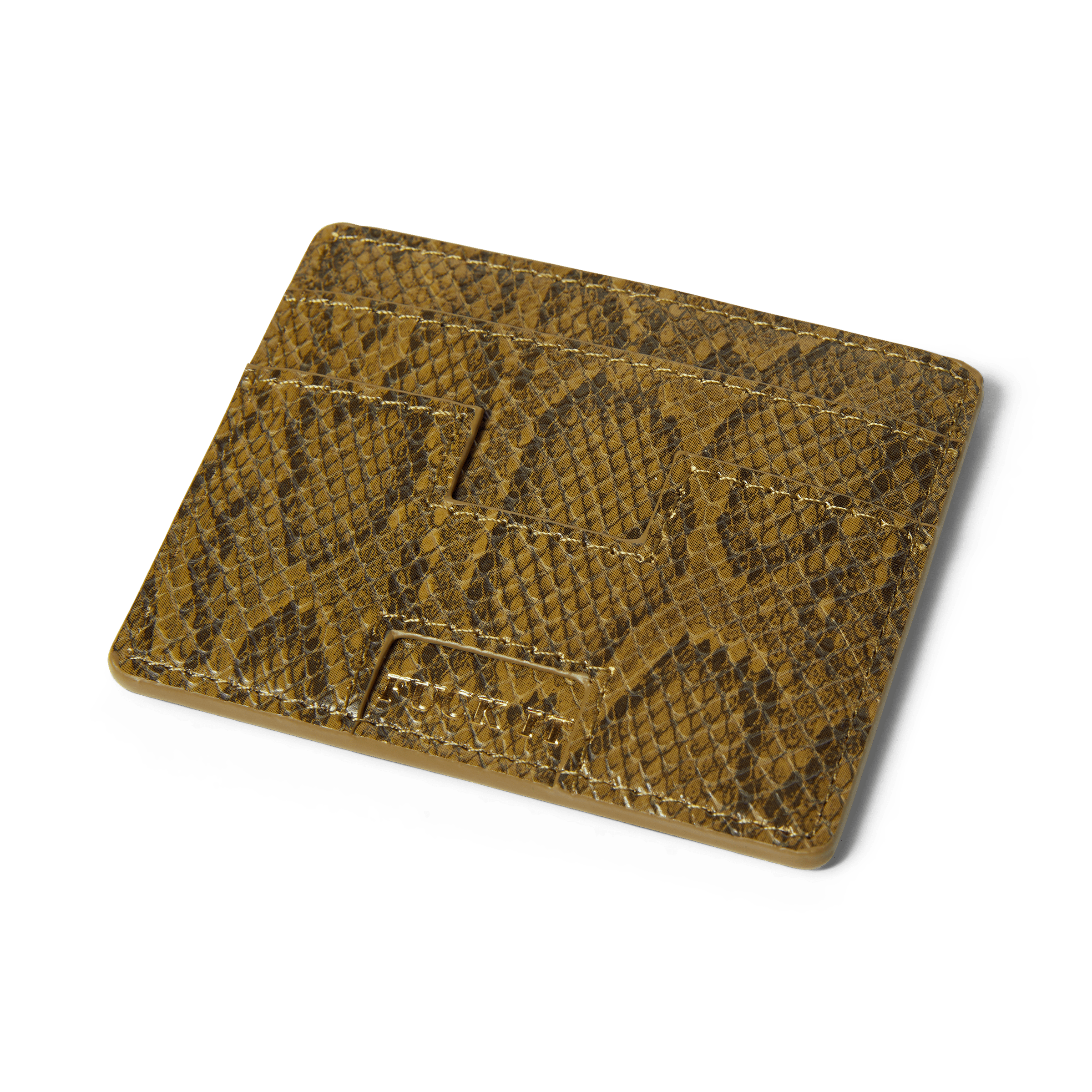HUF Fuck It Snakeskin Cardholder - Green - Kubanna
