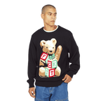 HUF Gift Bear Intarsia Sweater - Black - Kubanna