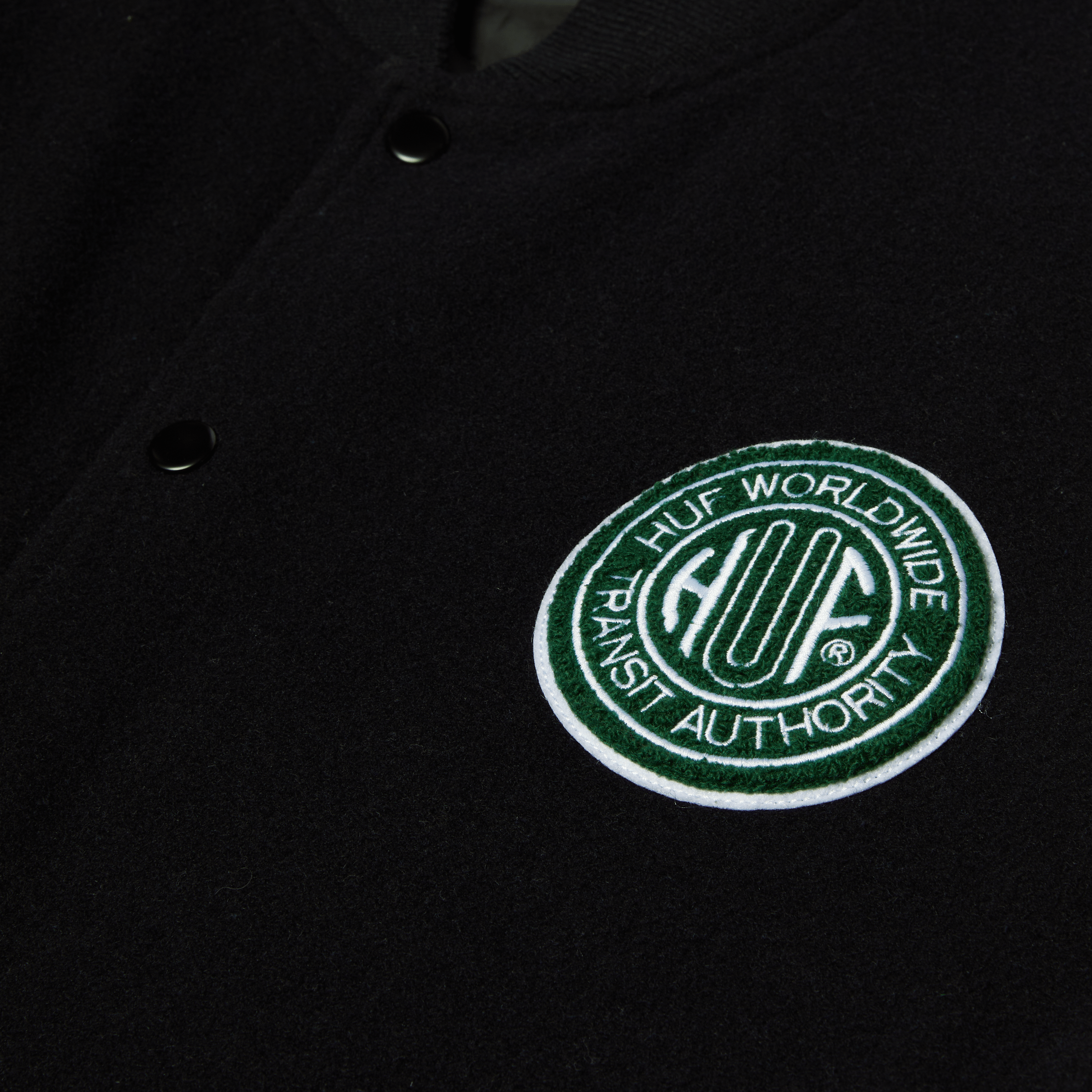 HUF Global Transit Varsity Jacket - Navy - Kubanna