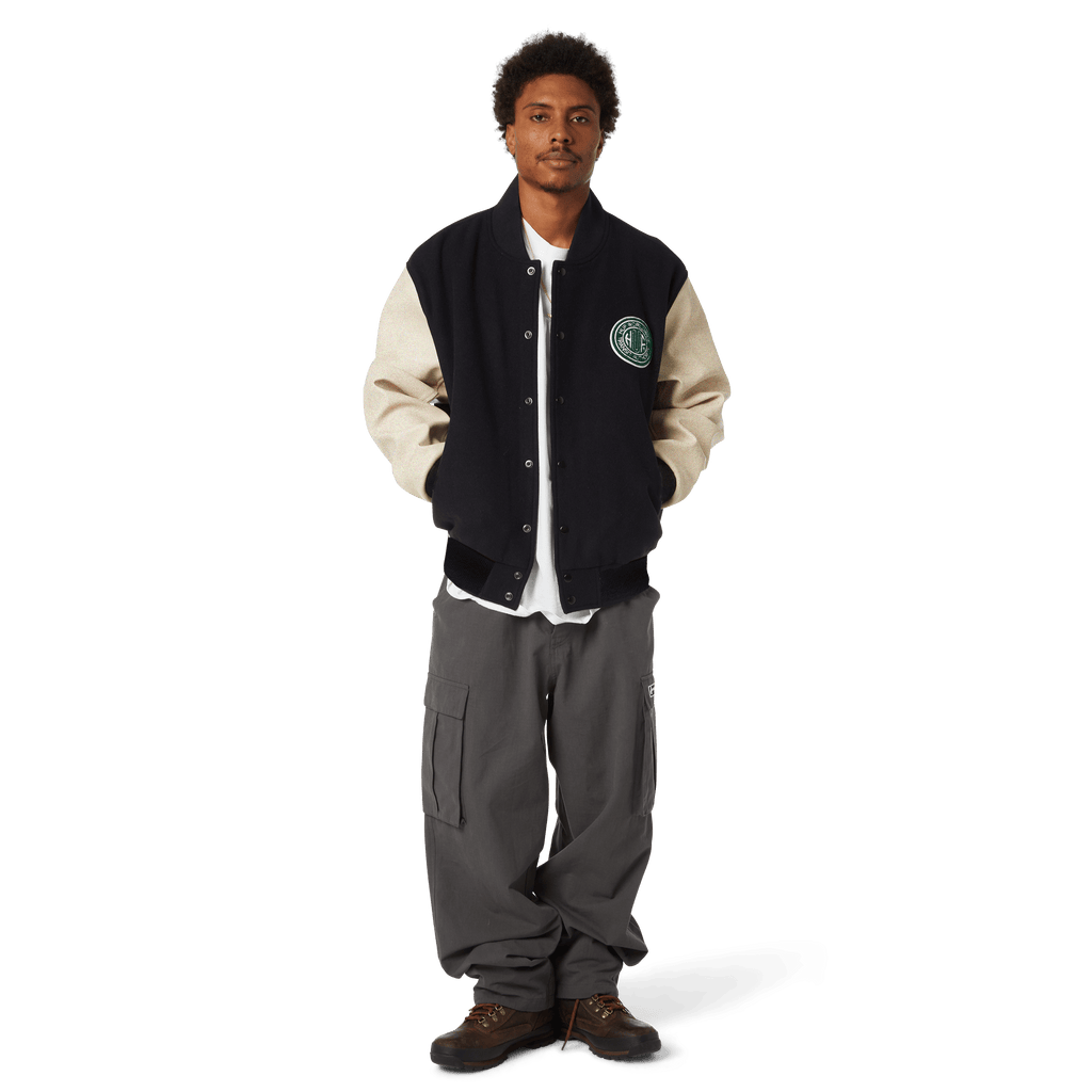 HUF Global Transit Varsity Jacket - Navy - Kubanna