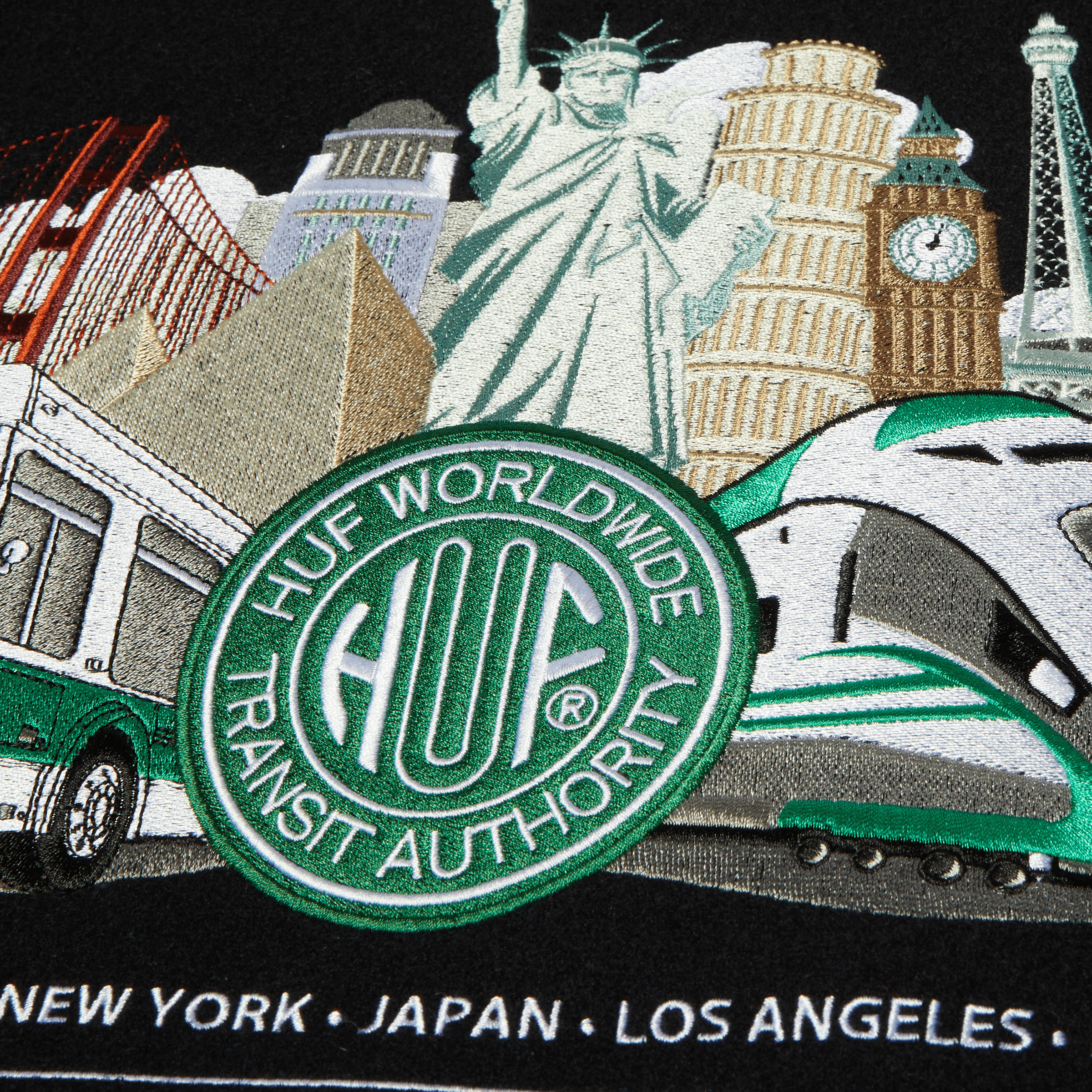 HUF Global Transit Varsity Jacket - Navy - Kubanna