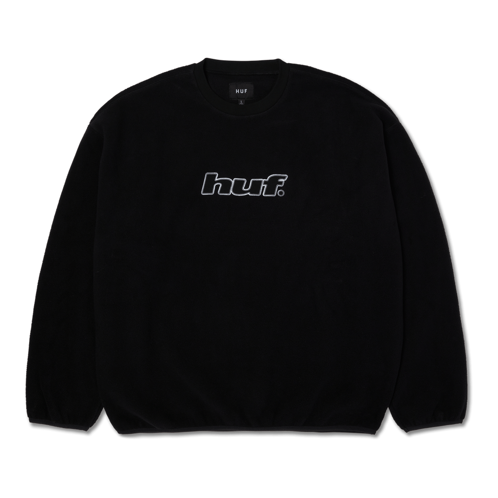 HUF H Dot Polar Fleece Crewneck - Black - Kubanna
