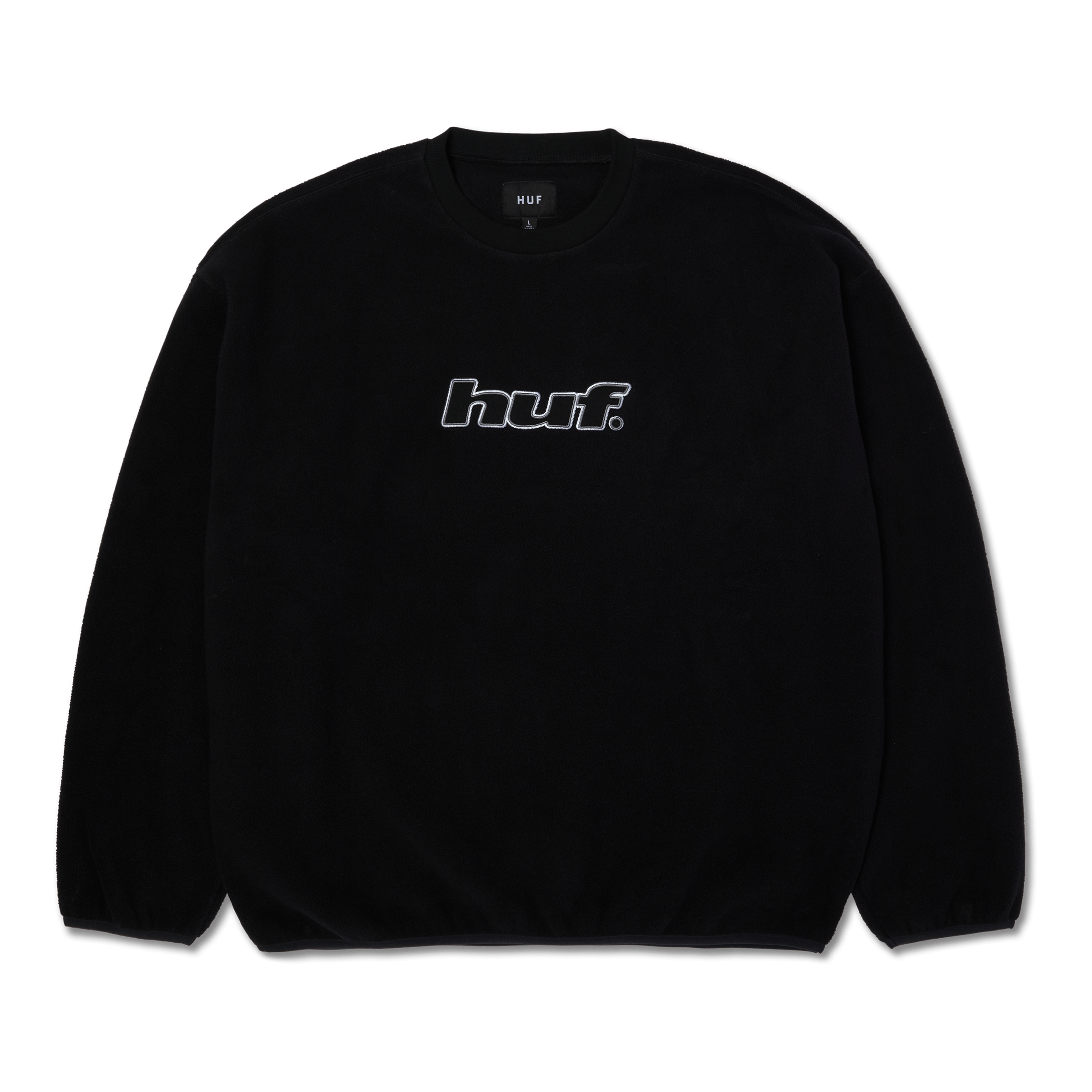 HUF H Dot Polar Fleece Crewneck - Black - Kubanna