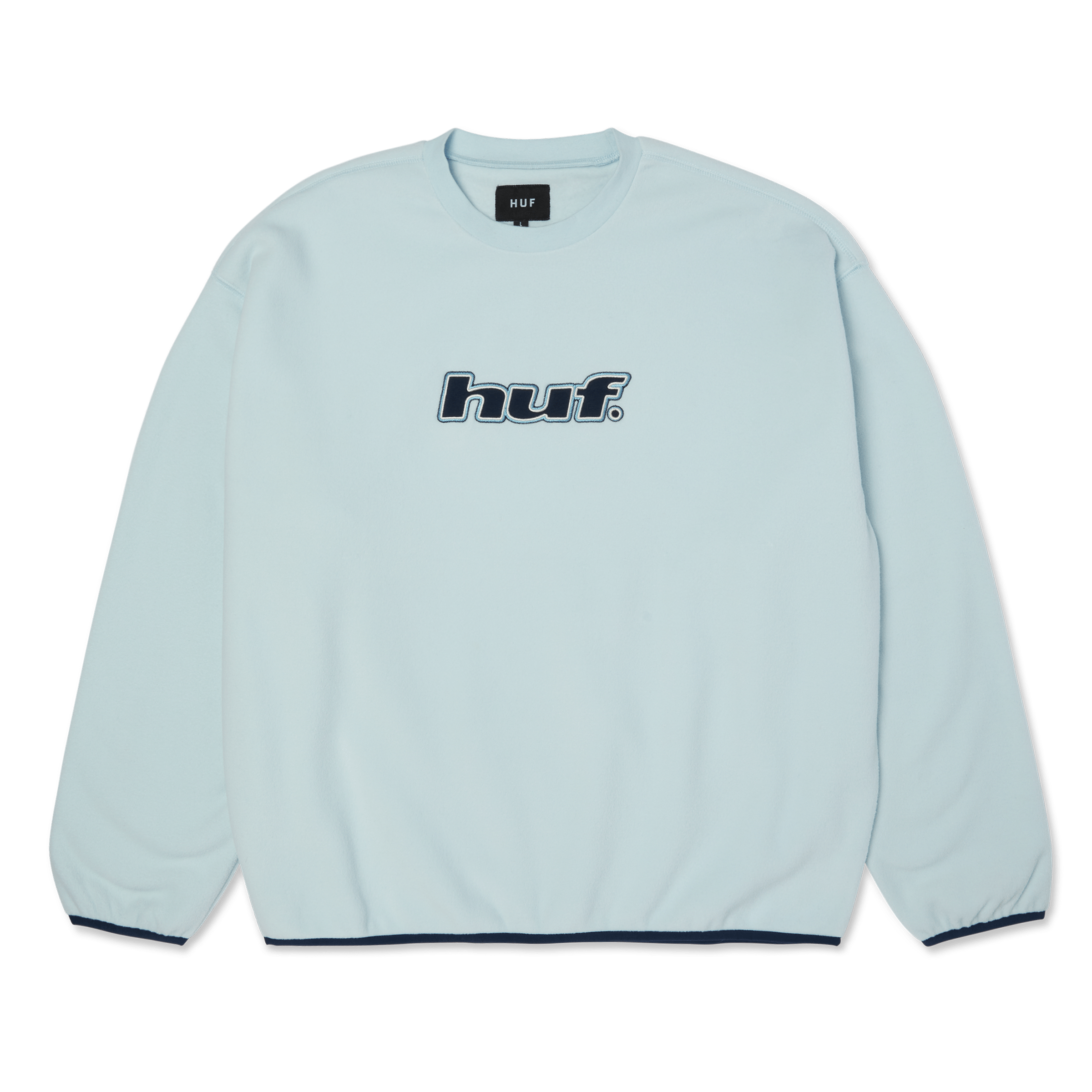 HUF H Dot Polar Fleece Crewneck - Sky - Kubanna