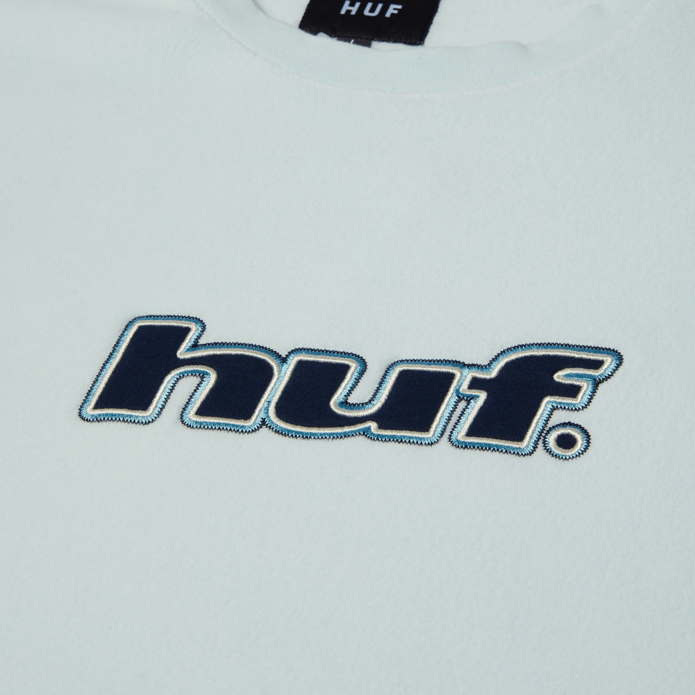 HUF H Dot Polar Fleece Crewneck - Sky - Kubanna