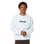 HUF H Dot Polar Fleece Crewneck - Sky - Kubanna
