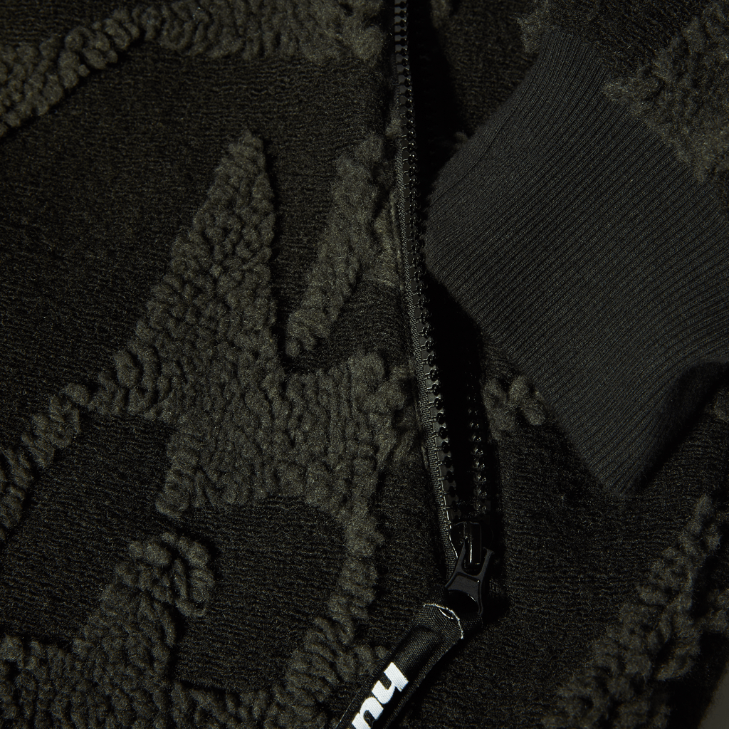 HUF H Star Repeat High Pile Jacket - Black - Kubanna