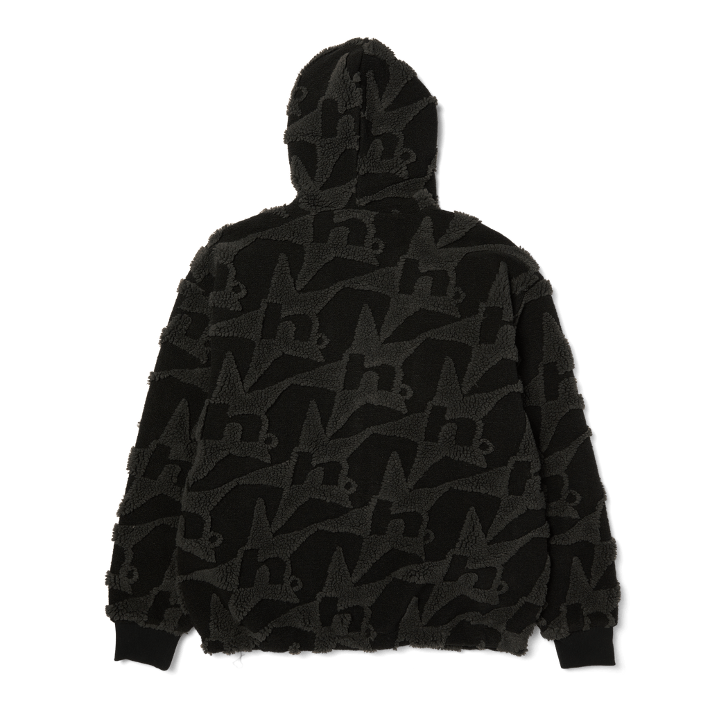 HUF H Star Repeat High Pile Jacket - Black - Kubanna
