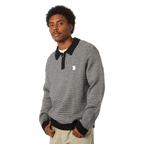 HUF Megablast Two Tone Waffle Sweater - Black/White - Kubanna