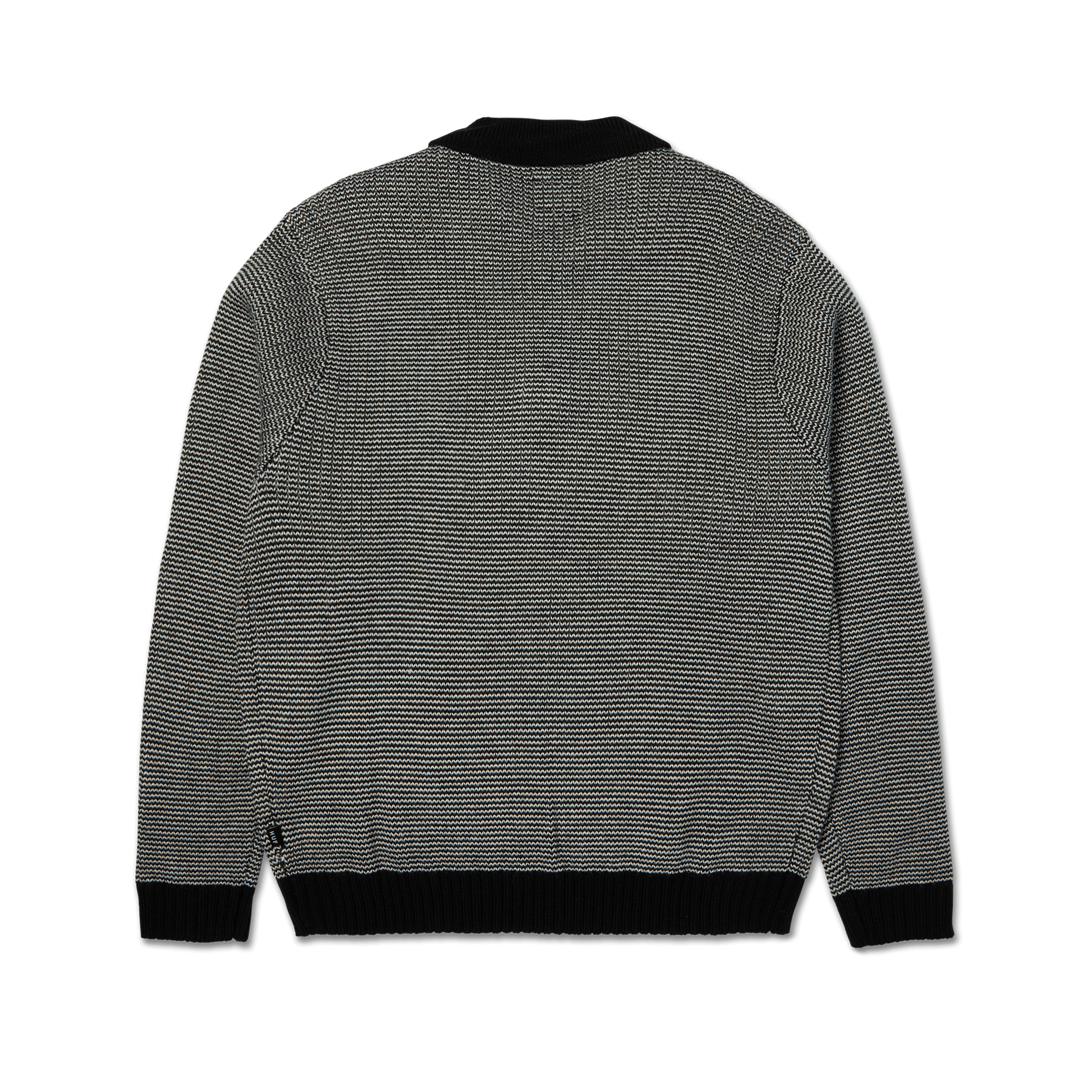 HUF Megablast Two Tone Waffle Sweater - Black/White - Kubanna