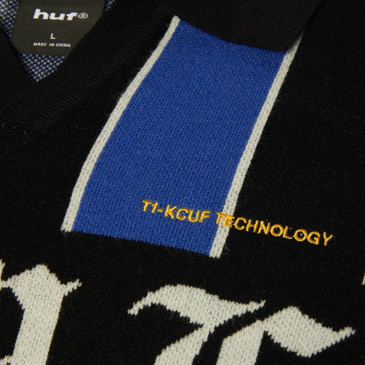 HUF | Midfield Jersey Sweater – Electric Blue - Kubanna