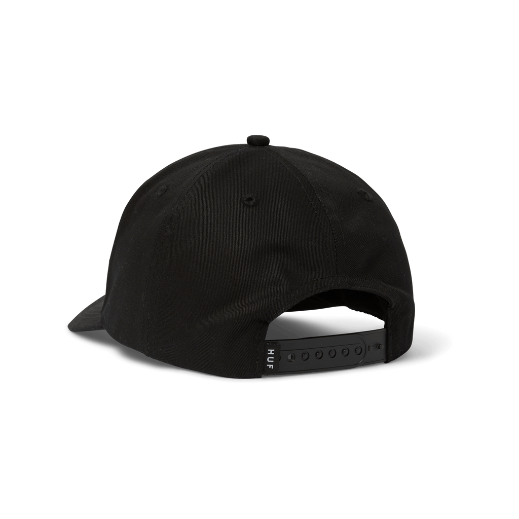 HUF Noble 6 Panel Snapback - Black - Kubanna