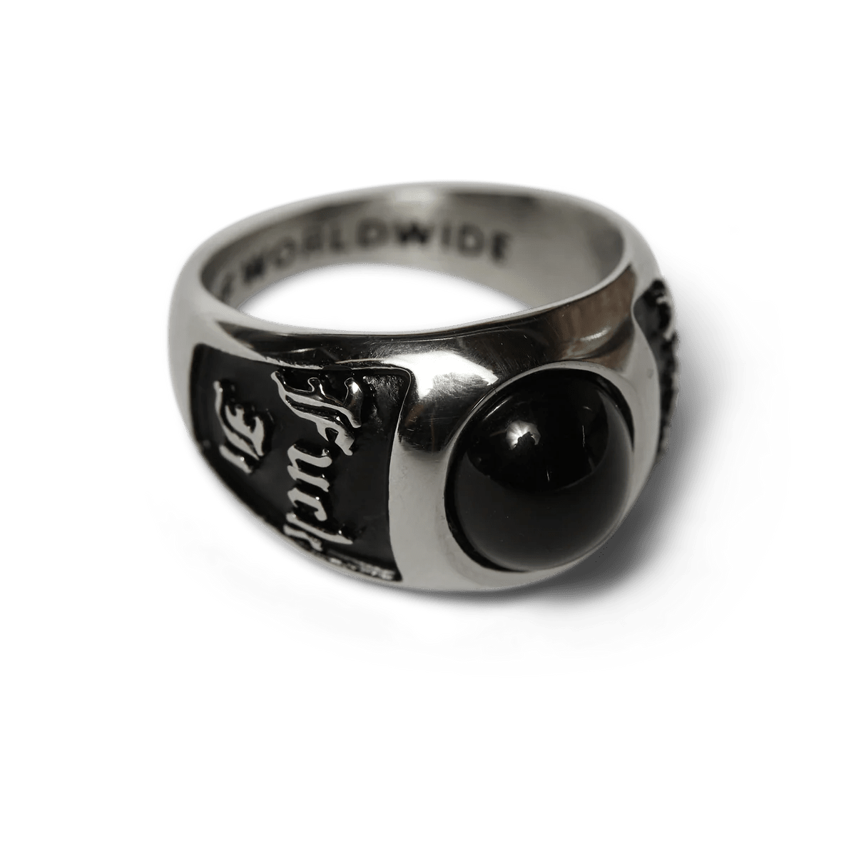 HUF | Onyx Signet Ring – Silver - Kubanna
