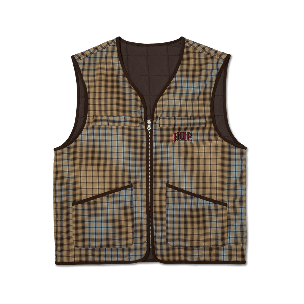 HUF Poynter Reversible Vest - Clay - Kubanna