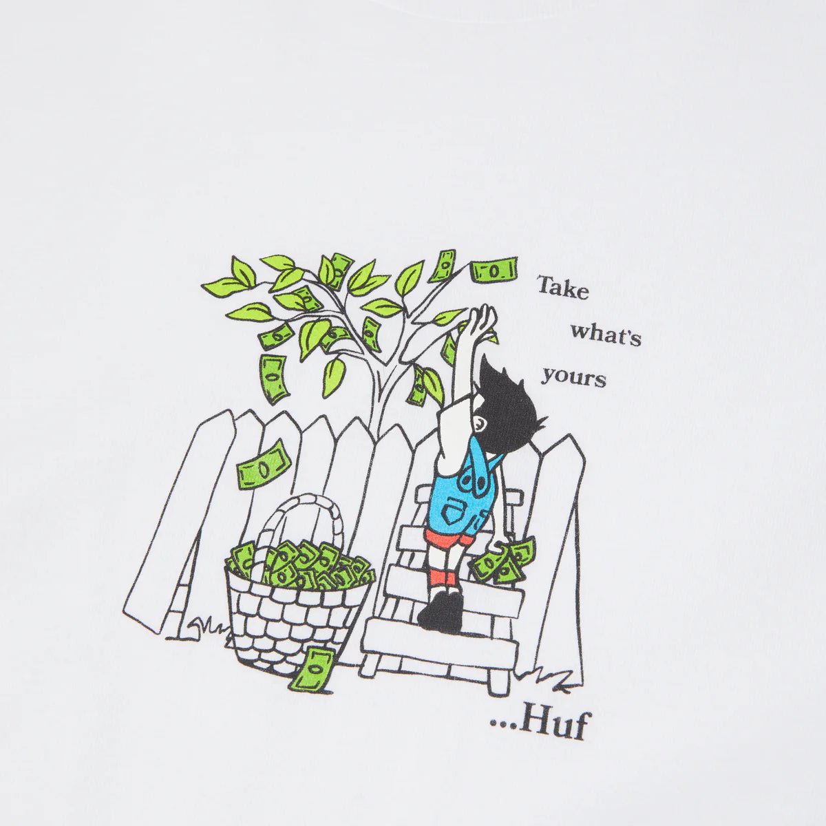 HUF | Take Yours T-shirt – White - Kubanna