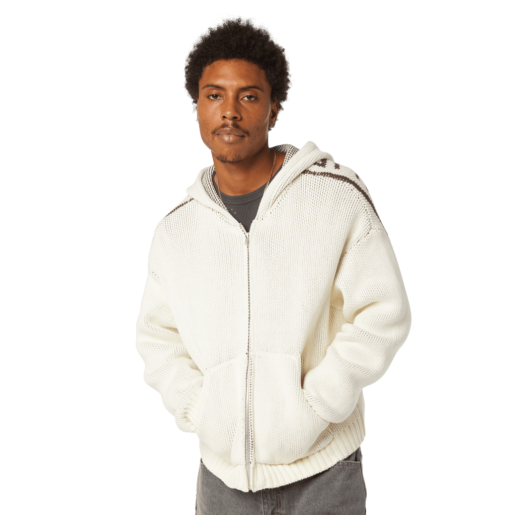 HUF Token Zip Hooded Sweater - Bleach - Kubanna