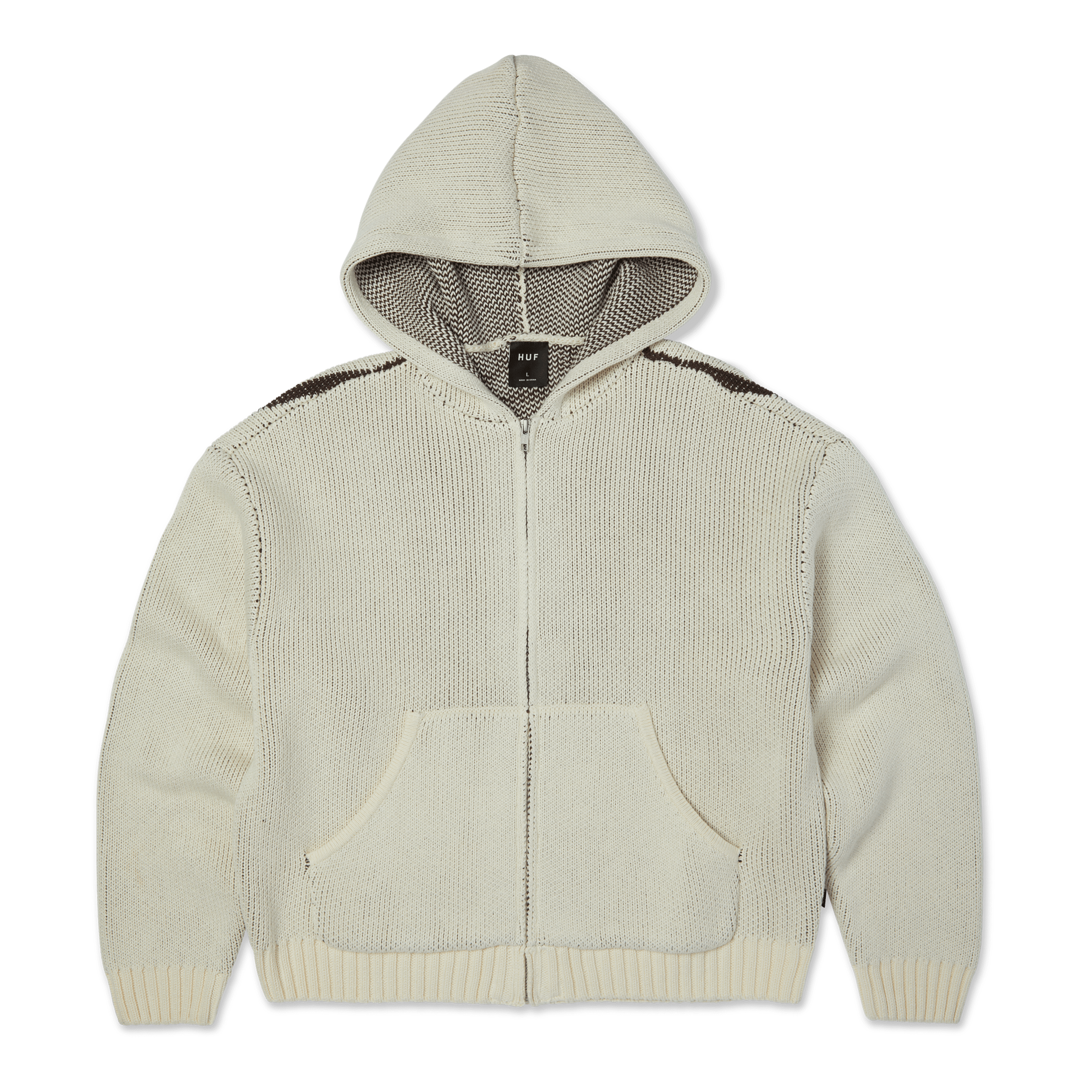 HUF Token Zip Hooded Sweater - Bleach - Kubanna
