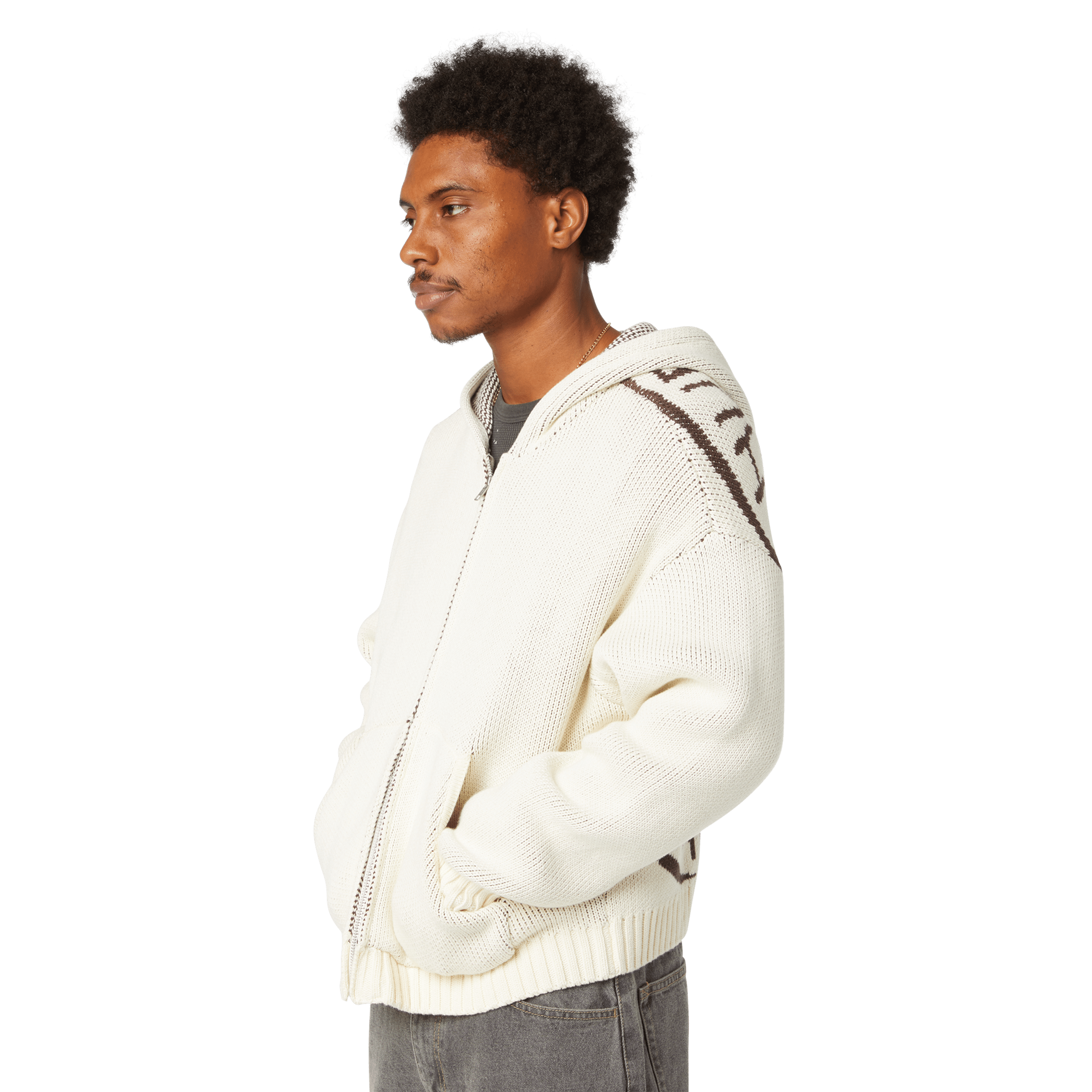 HUF Token Zip Hooded Sweater - Bleach - Kubanna